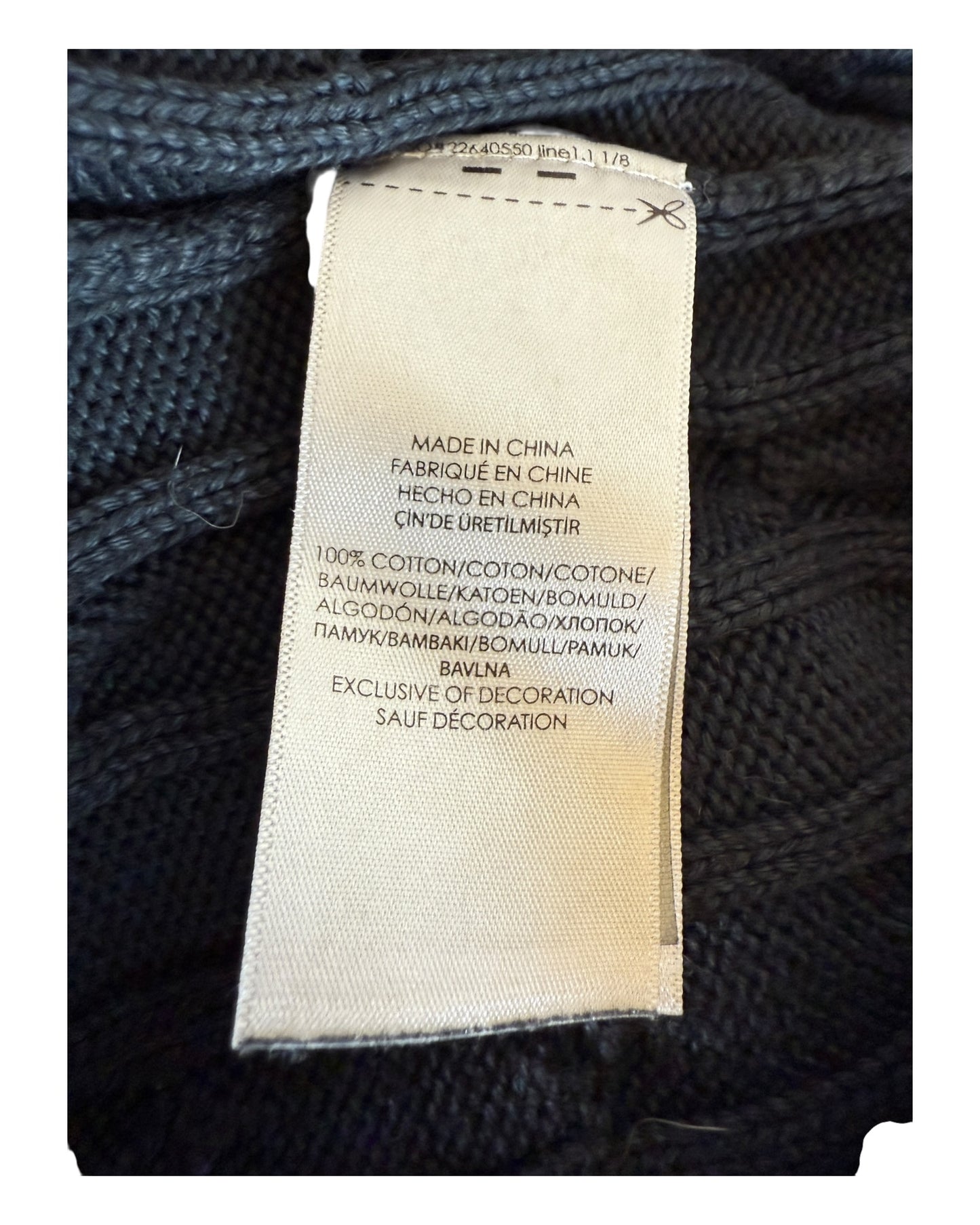 Polo Ralph Lauren Zopfmuster Pullover schwarz Größe S