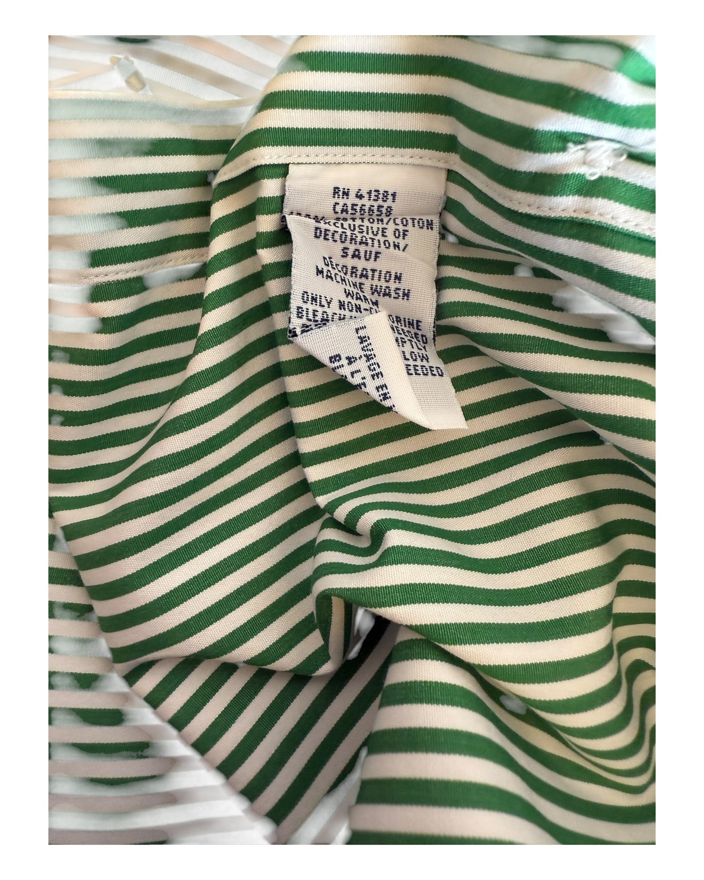 Polo Ralph Lauren Hemd grün weiß gestreift Größe M
