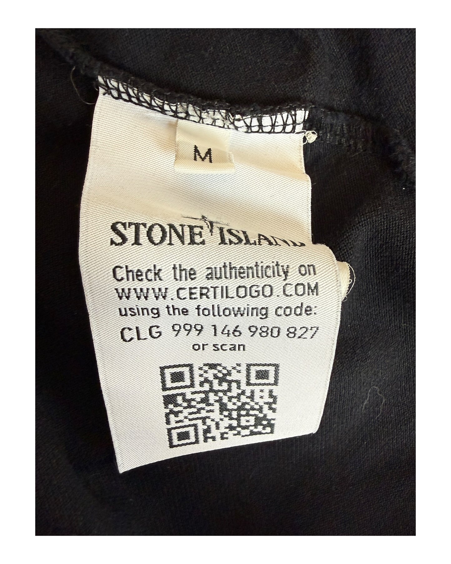 Stone Island Poloshirt schwarz Größe M