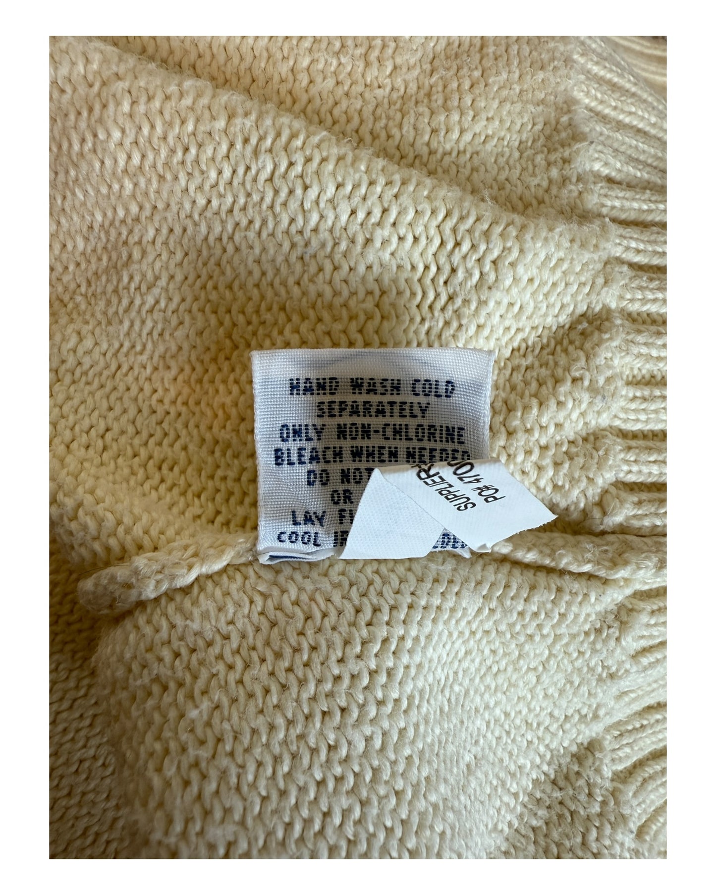 Polo Ralph Lauren Half Zip Pullover creme Größe L