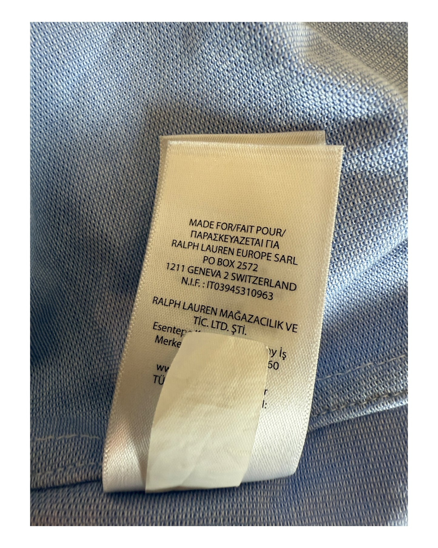 Polo Ralph Lauren Knit Oxford Bluse hellblau Größe L