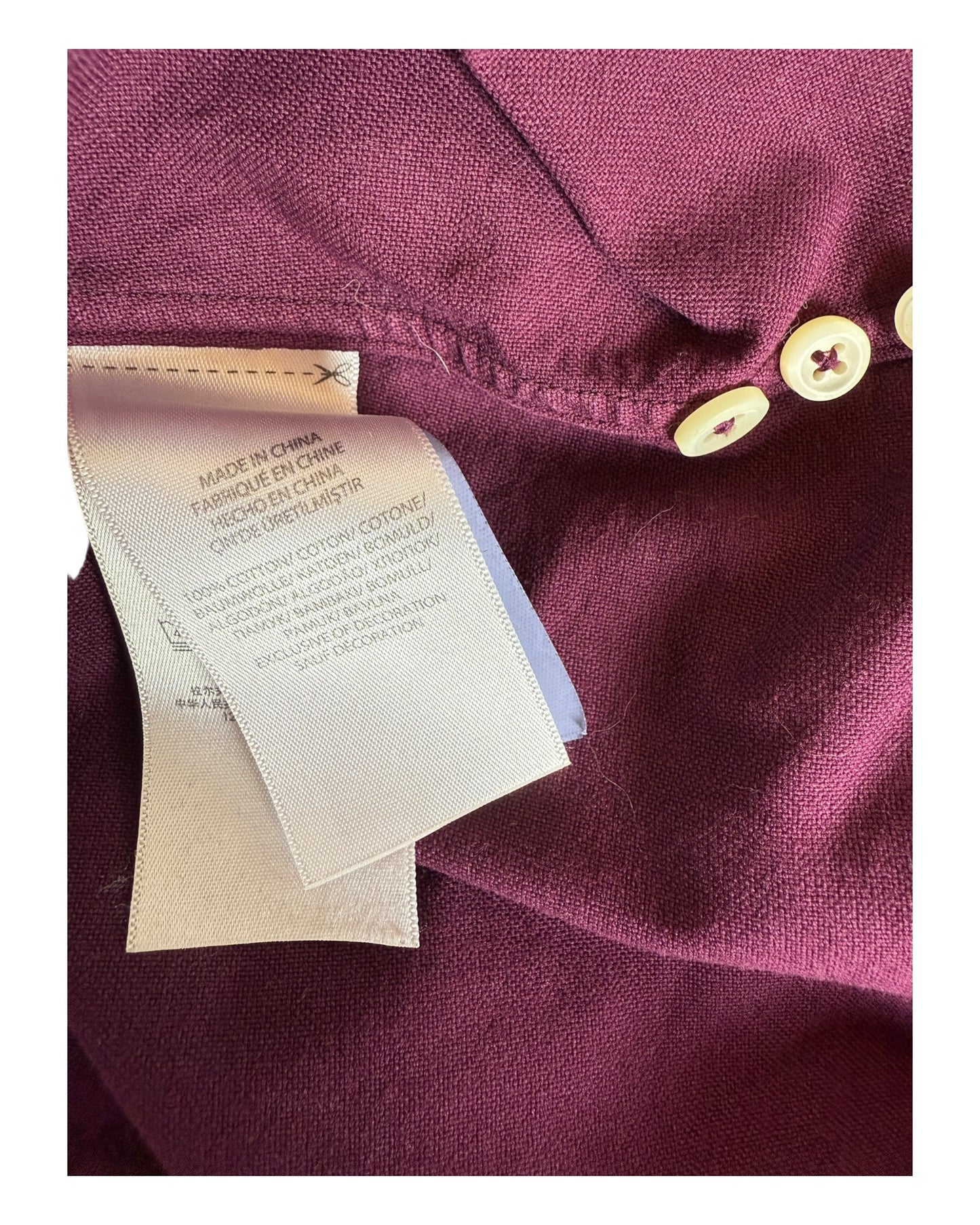 Polo Ralph Lauren Oxford Bluse bordeauxrot Größe S