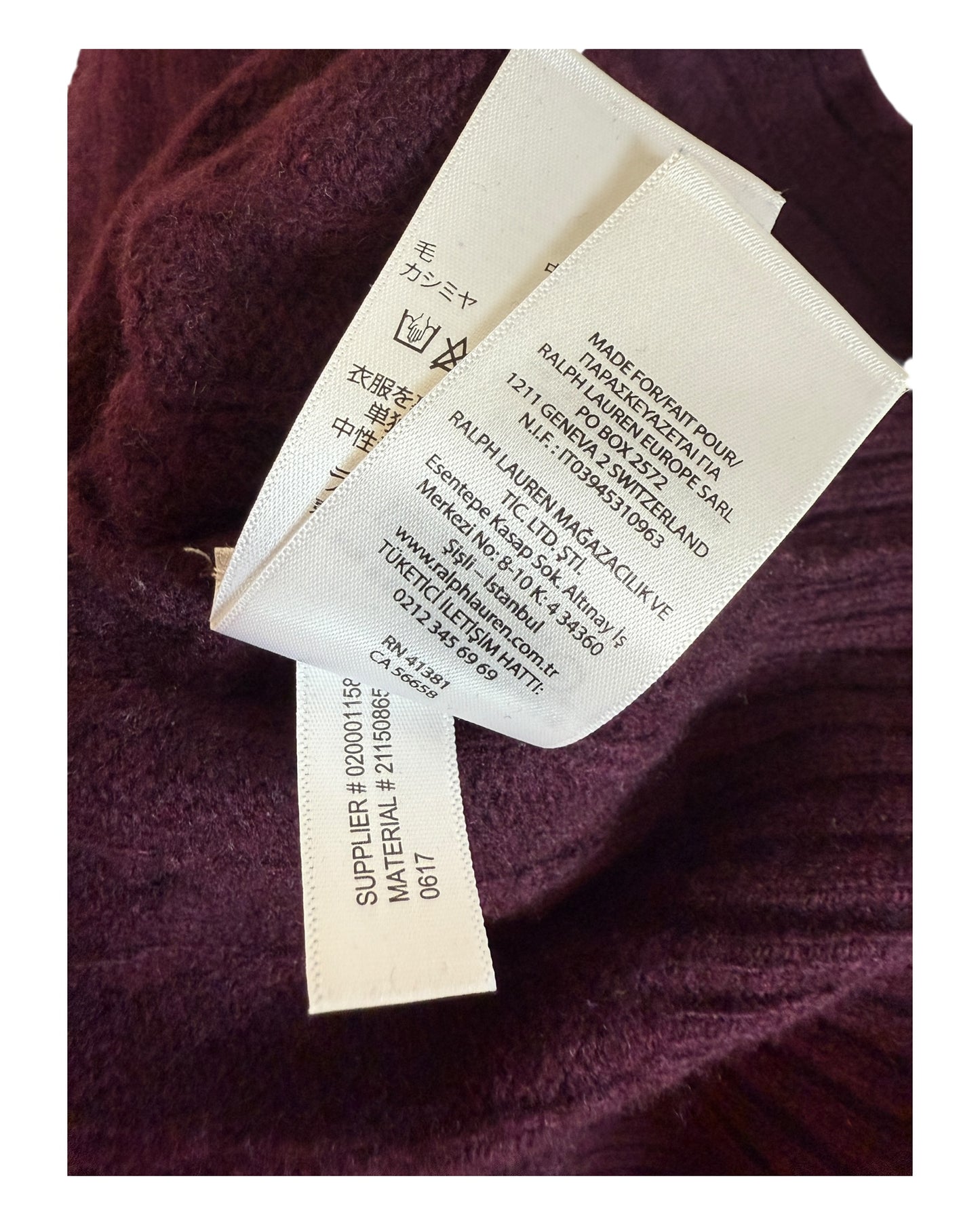 Polo Ralph Lauren Zopfmuster Pullover rot Größe L