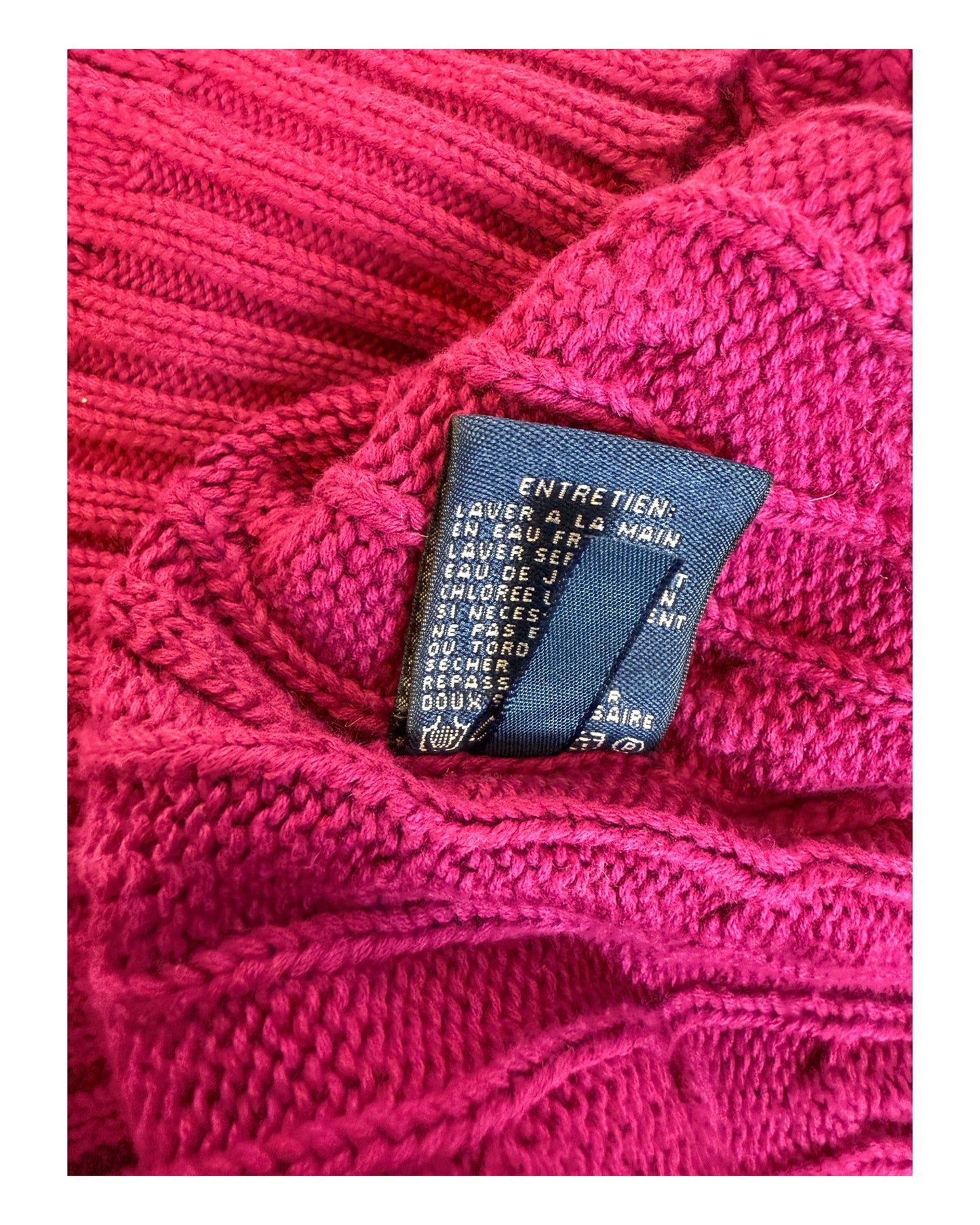 Polo Ralph Lauren cable knit sweater pink size S