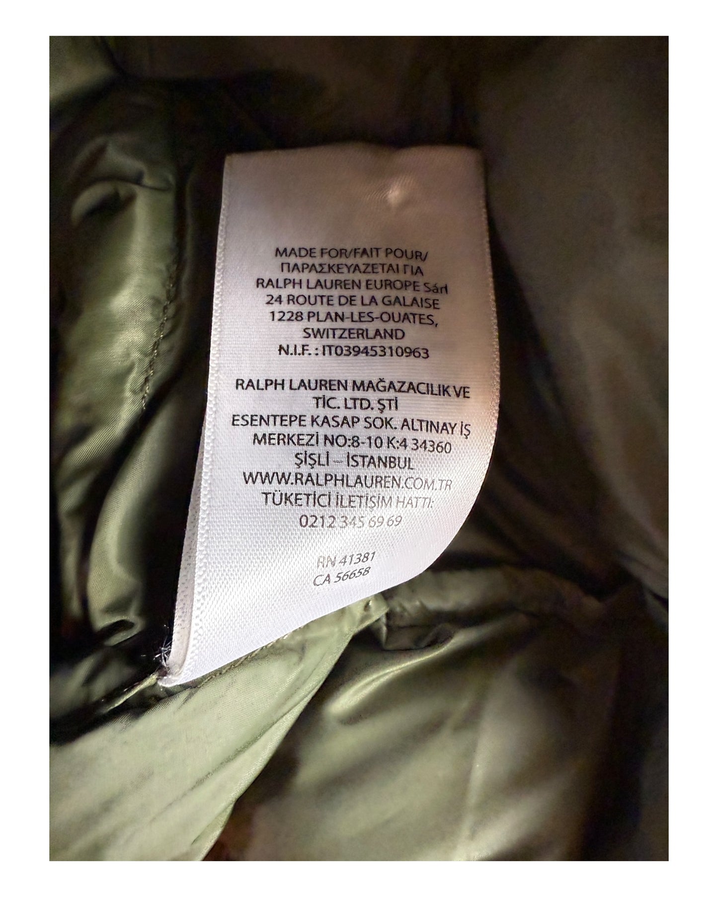 Polo Ralph Lauren Daunenjacke khaki Größe M