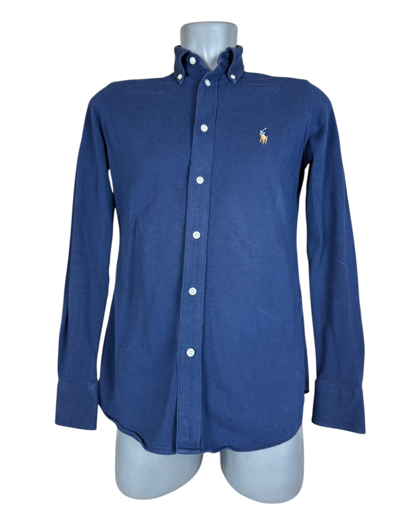 Polo Ralph Lauren Knit Oxfordhemd marineblau Größe M