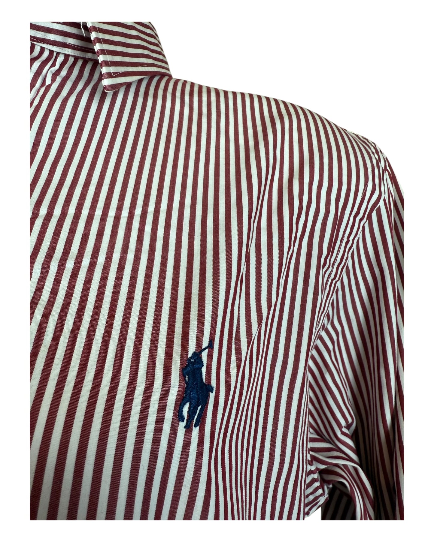 Polo Ralph Lauren Hemd rot weiß gestreift Größe M