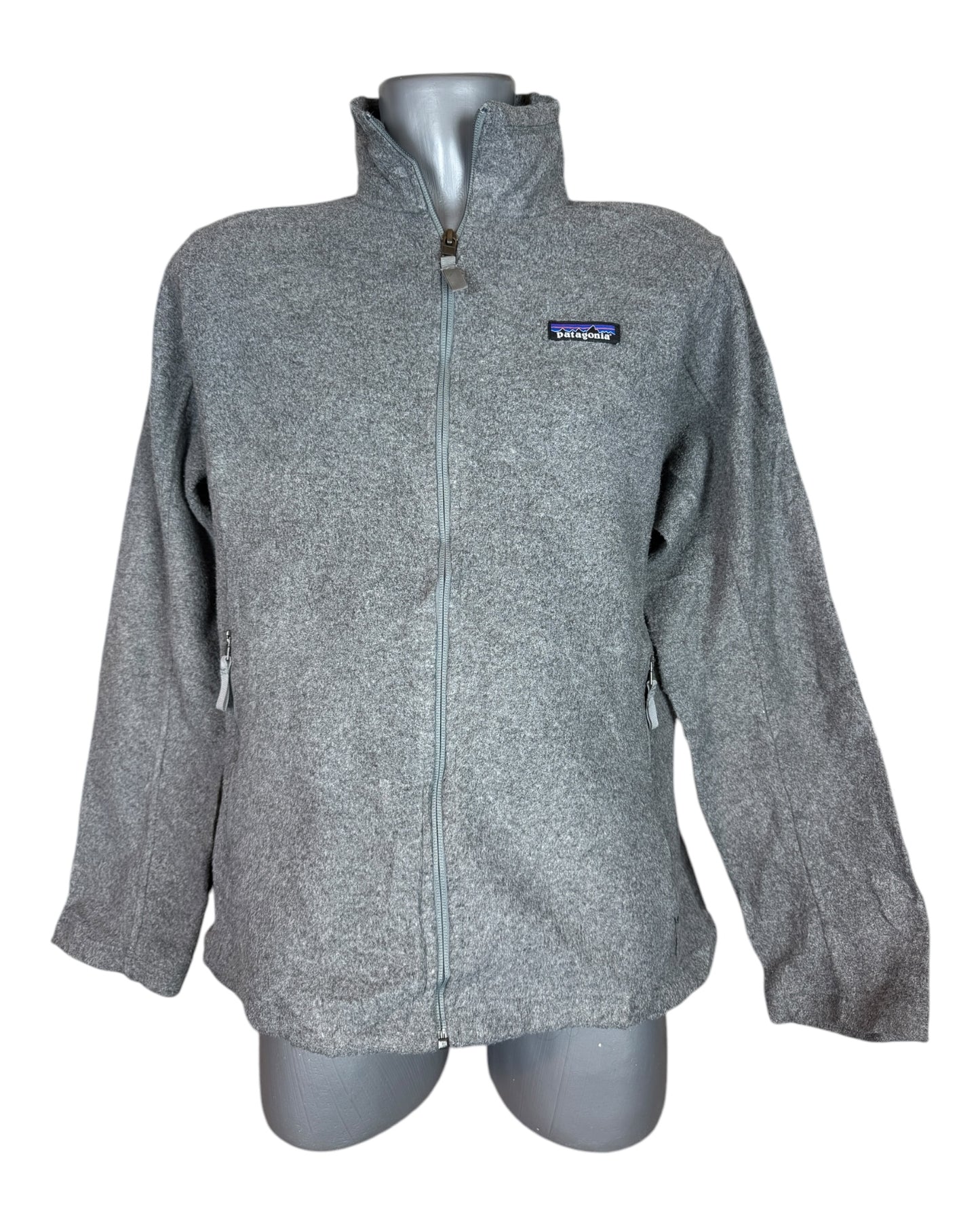 Patagonia Fleece Jacke grau Größe M