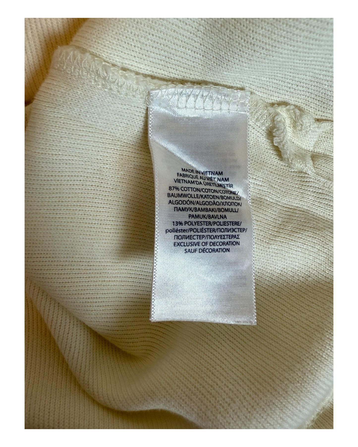 Polo Ralph Lauren Half Zip Pullover weiß Größe S