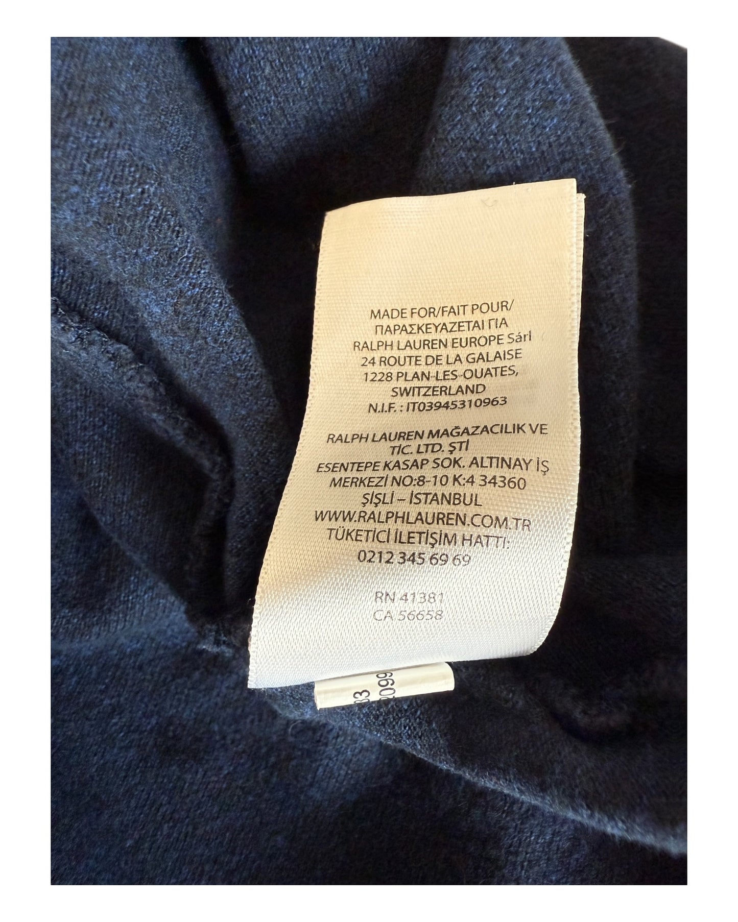 Polo Ralph Lauren Poloshirt marineblau meliert Größe L