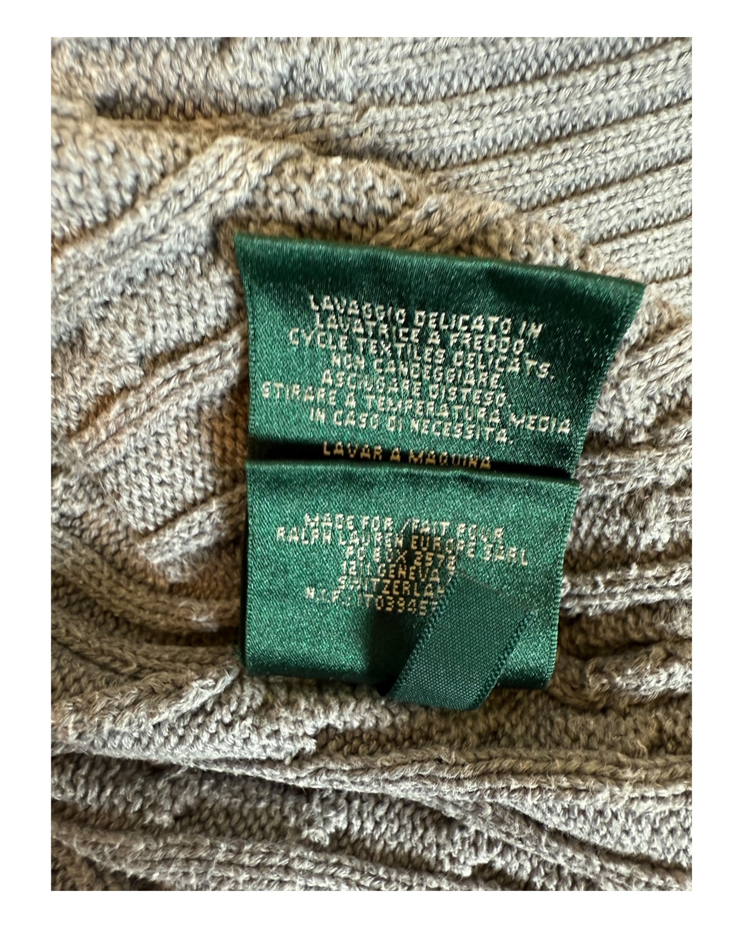 Polo Ralph Lauren Zopfmuster Pullover grau Größe M
