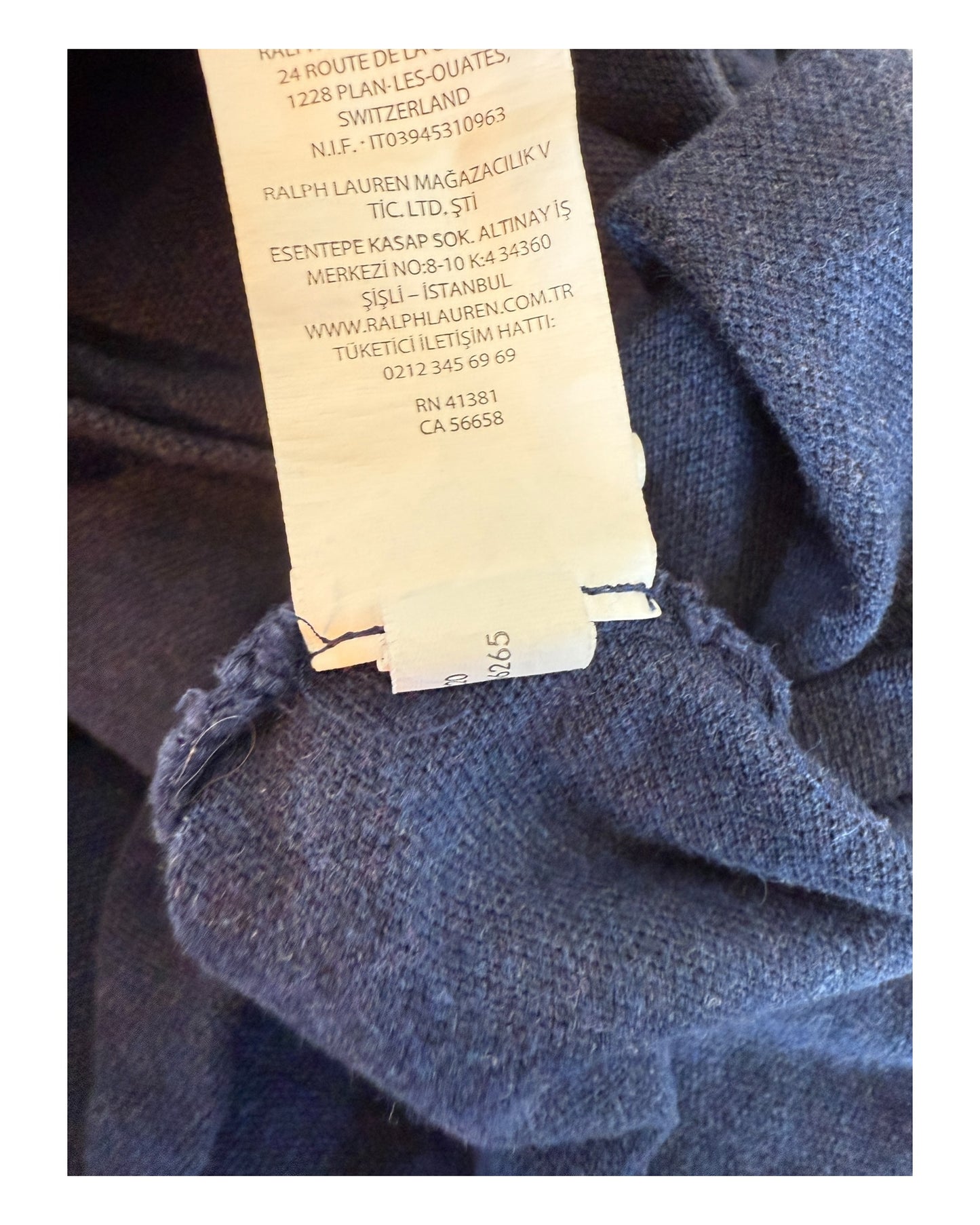 Polo Ralph Lauren Poloshirt marineblau meliert Größe L