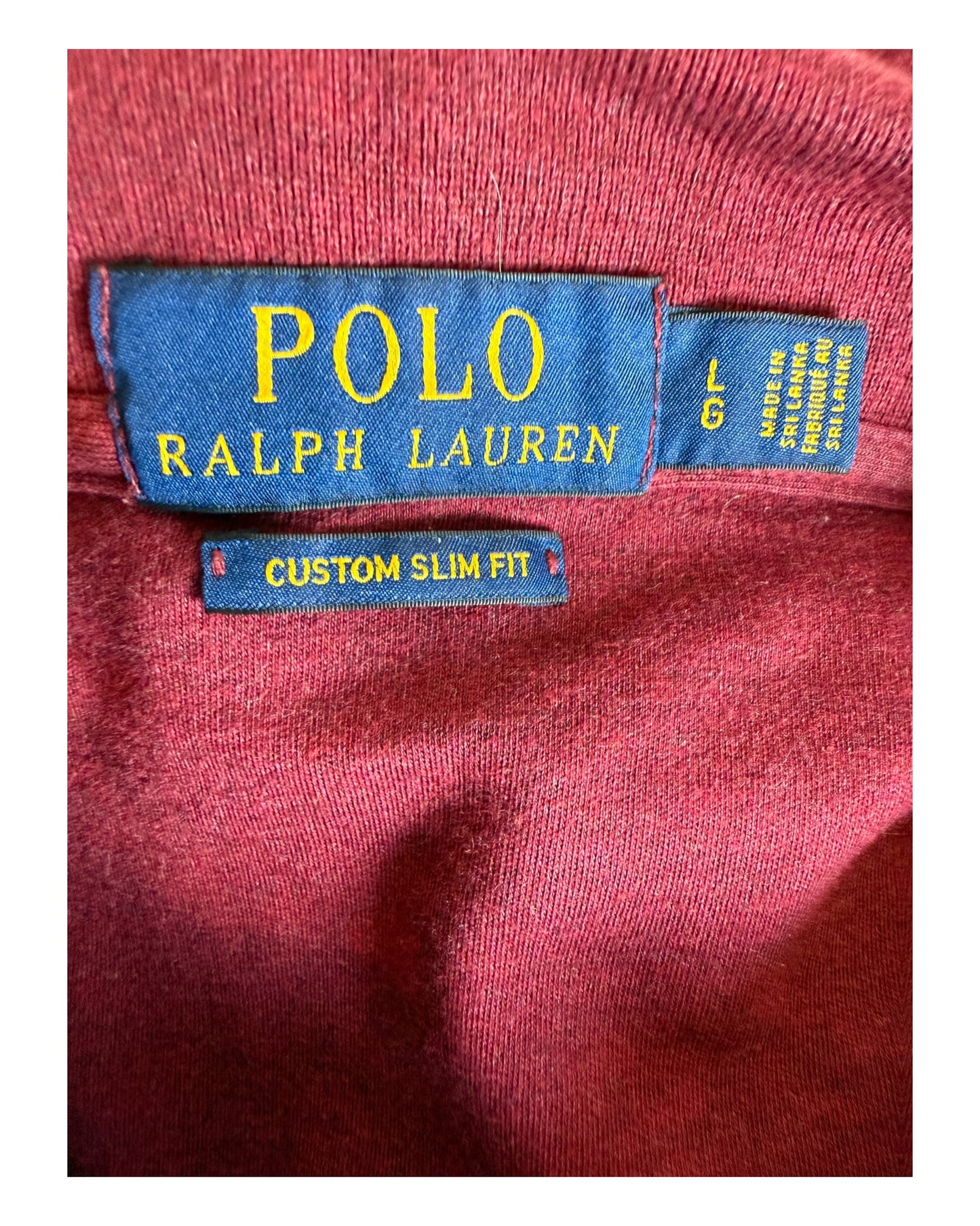 Polo Ralph Lauren Poloshirt bordeauxrot Größe L