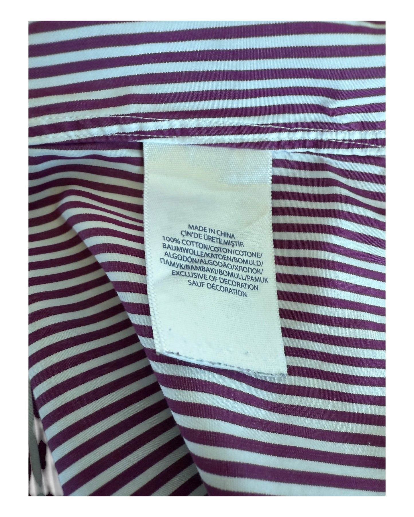 Polo Ralph Lauren Hemd rot weiß gestreift Größe L