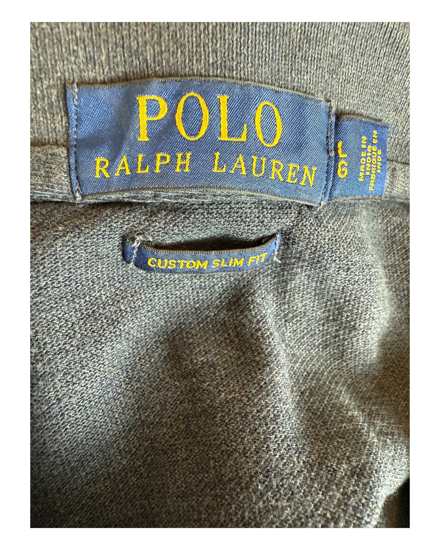 Polo Ralph Lauren Poloshirt marineblau meliert Größe L