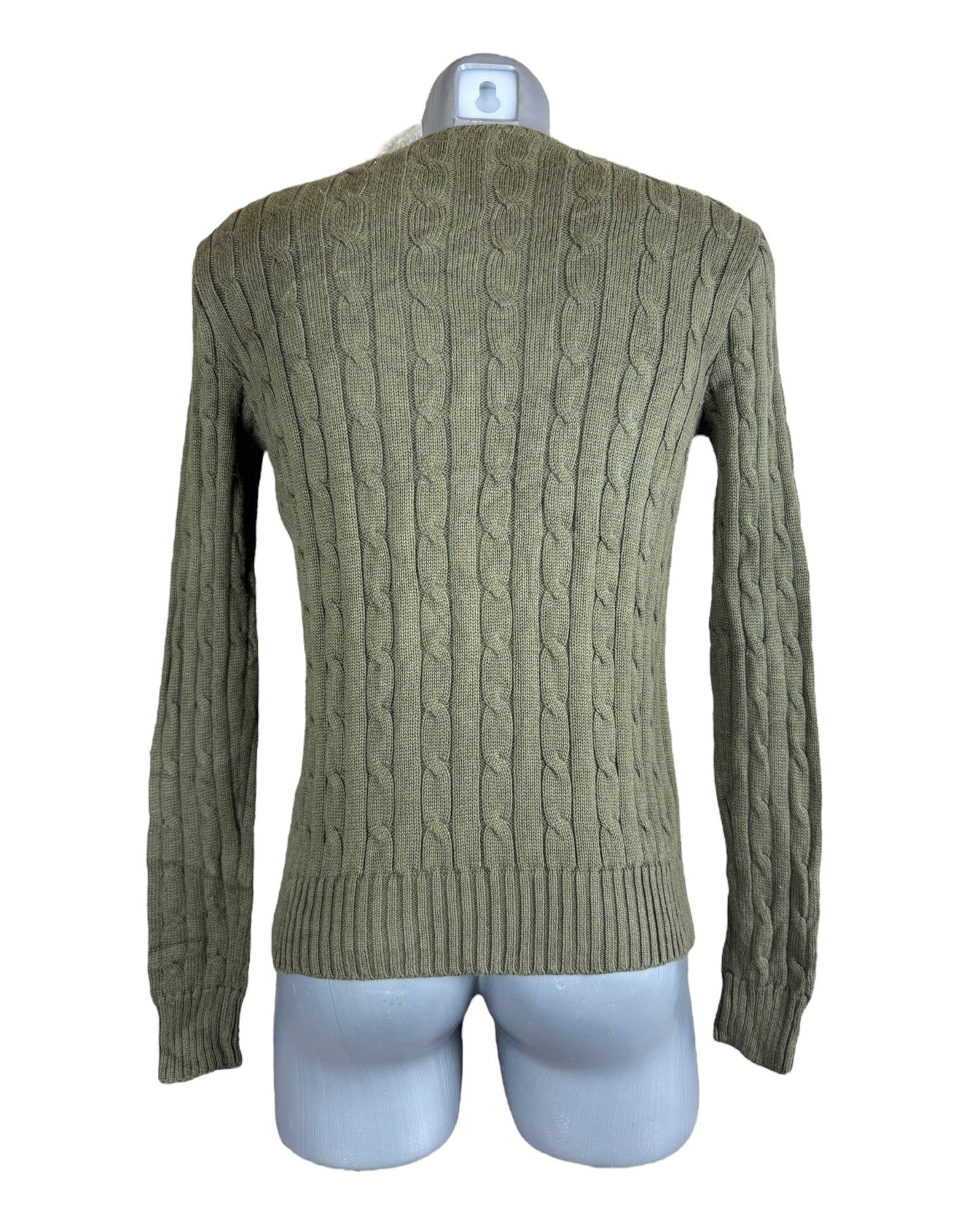 Polo Ralph Lauren Zopfmuster Pullover grün Größe M