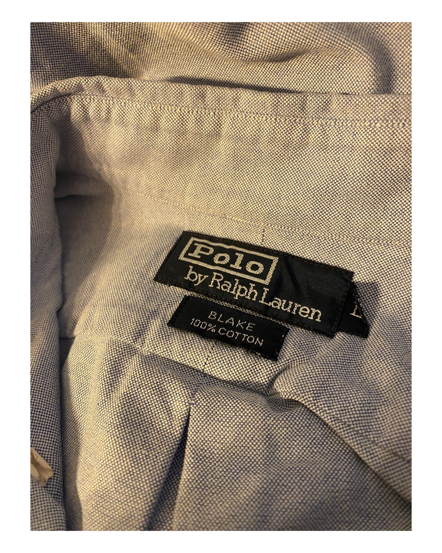 Polo Ralph Lauren Kurzarm Oxfordhemd blau Größe L
