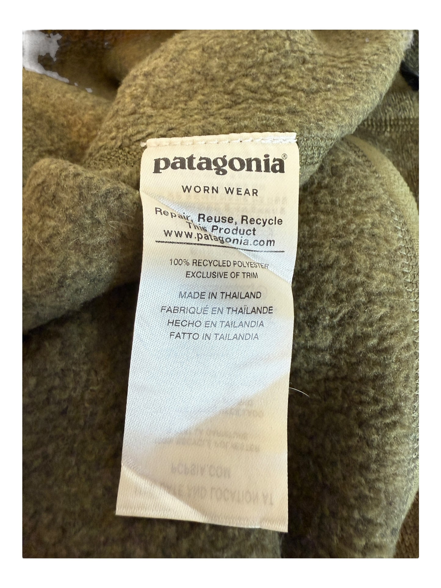 Patagonia Fleece Half Zip Pullover khaki Größe XL