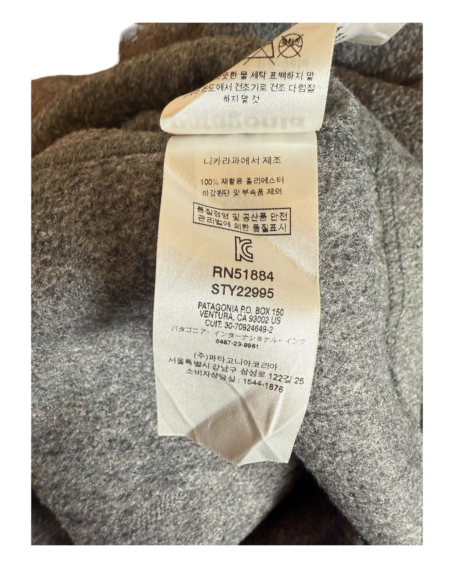 Patagonia Fleece Jacke grau Größe M