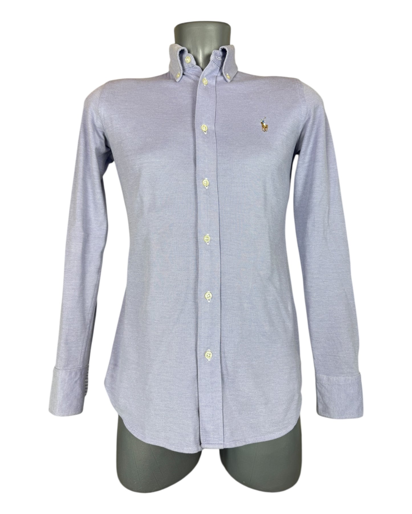 Polo Ralph Lauren Knit Oxfordhemd Bluse flieder Größe S