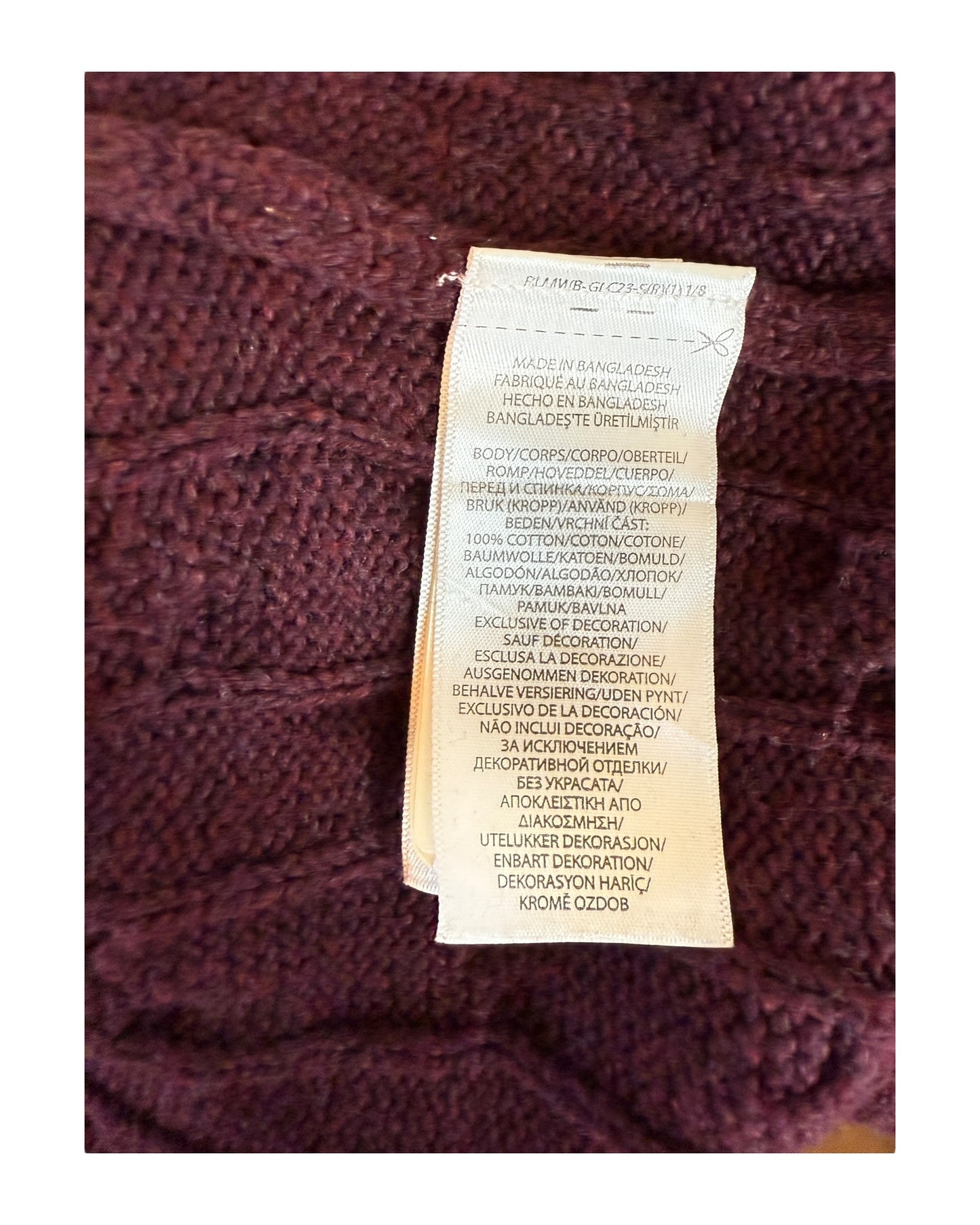 Polo Ralph Lauren Zopfmuster Pullover bordeauxrot Größe XL