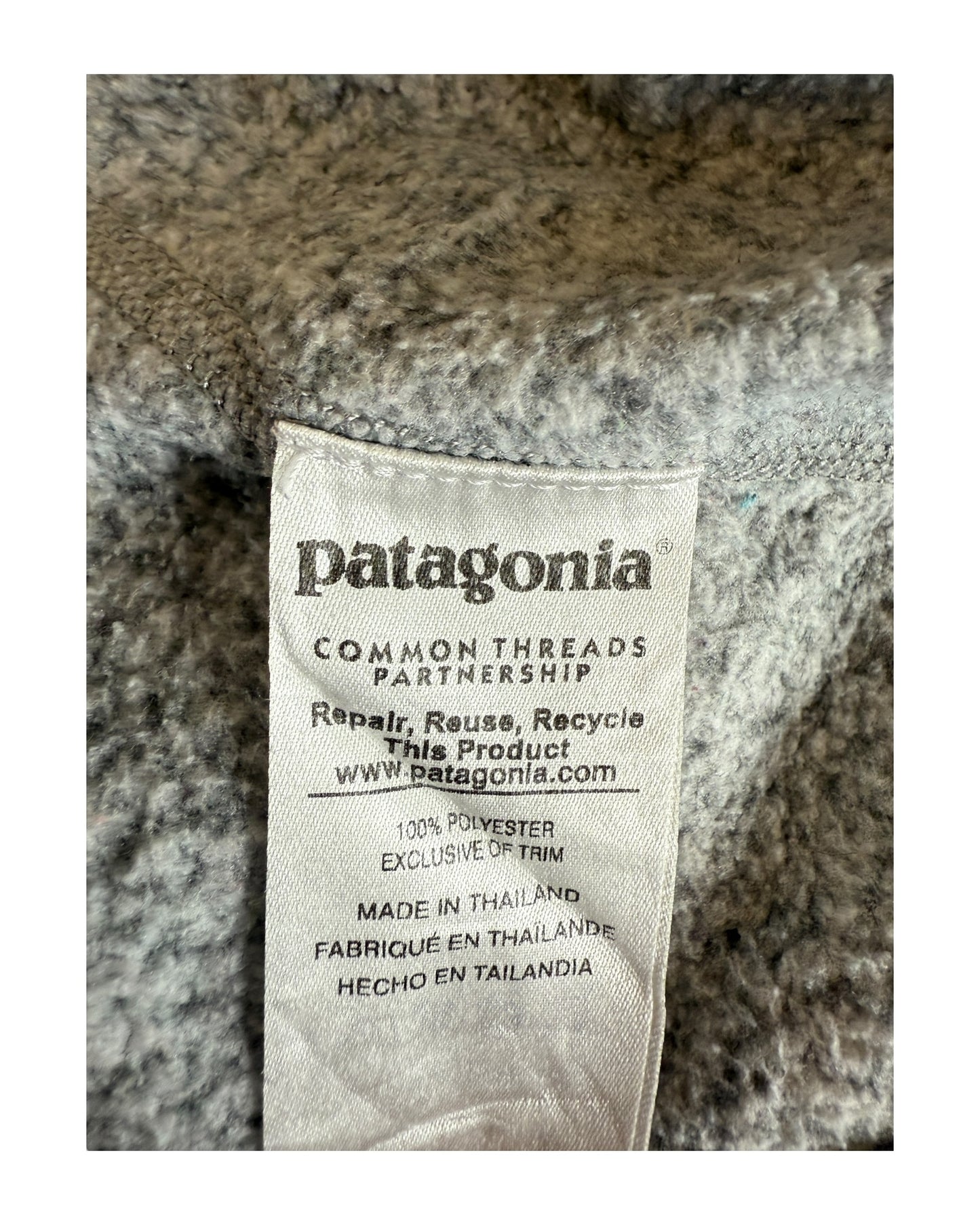 Patagonia Fleece Half Zip Pullover grau Größe S