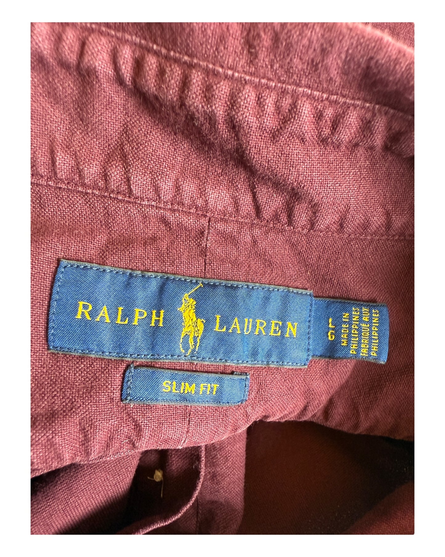 Polo Ralph Lauren Hemd bordeauxrot Größe L