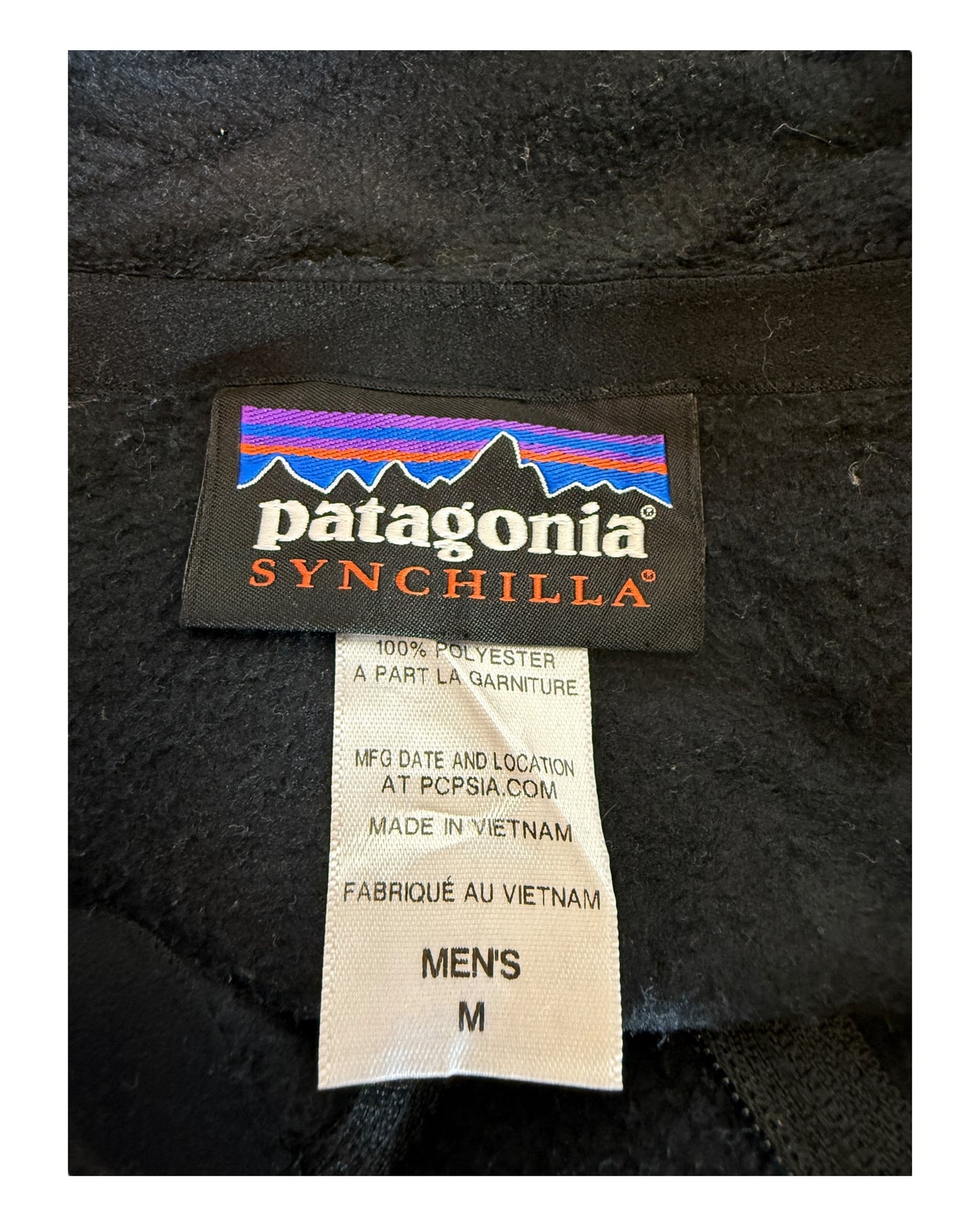 Patagonia Fleece Half Zip Pullover schwarz Größe M