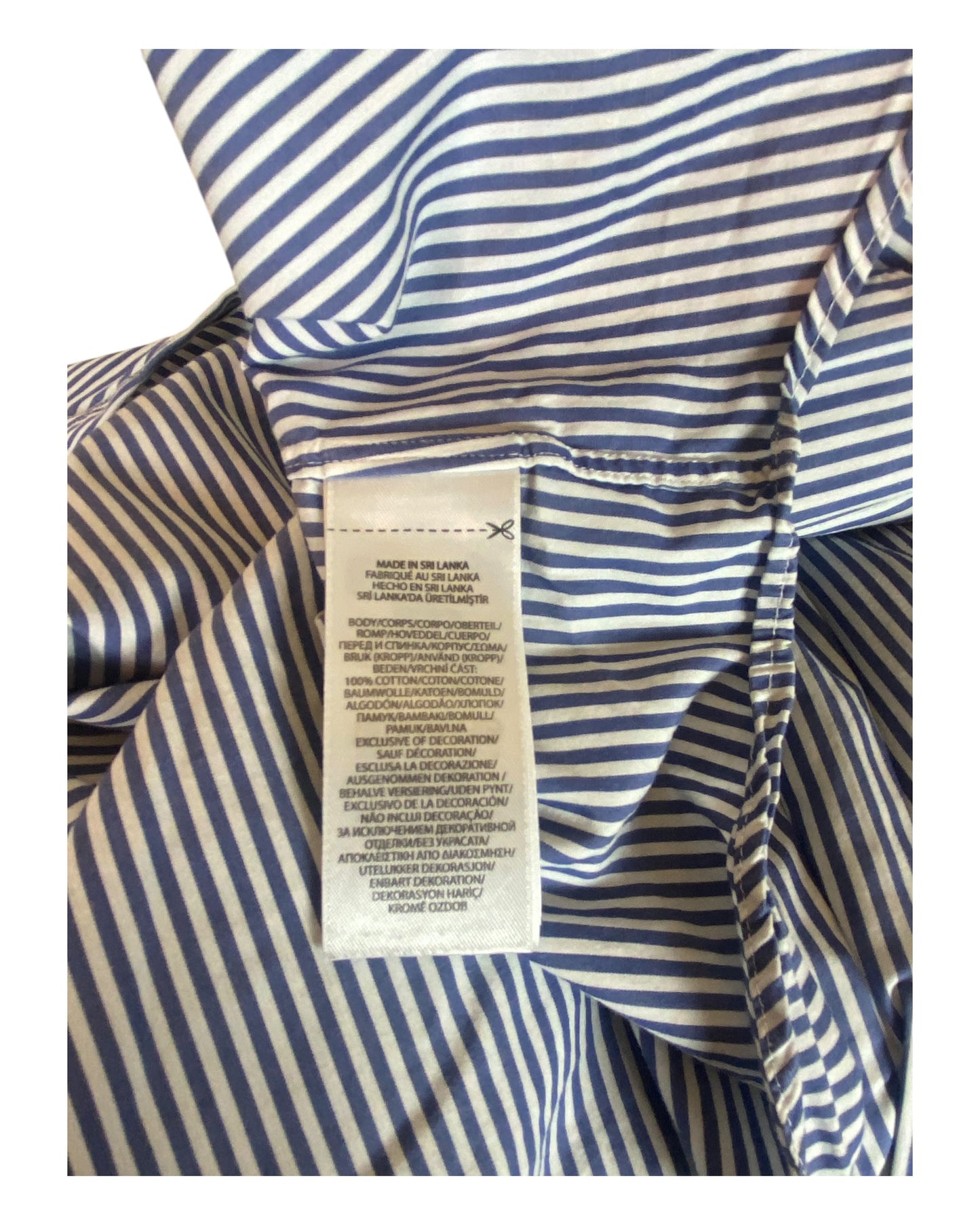 Polo Ralph Lauren Hemd blau weiß gestreift Größe M