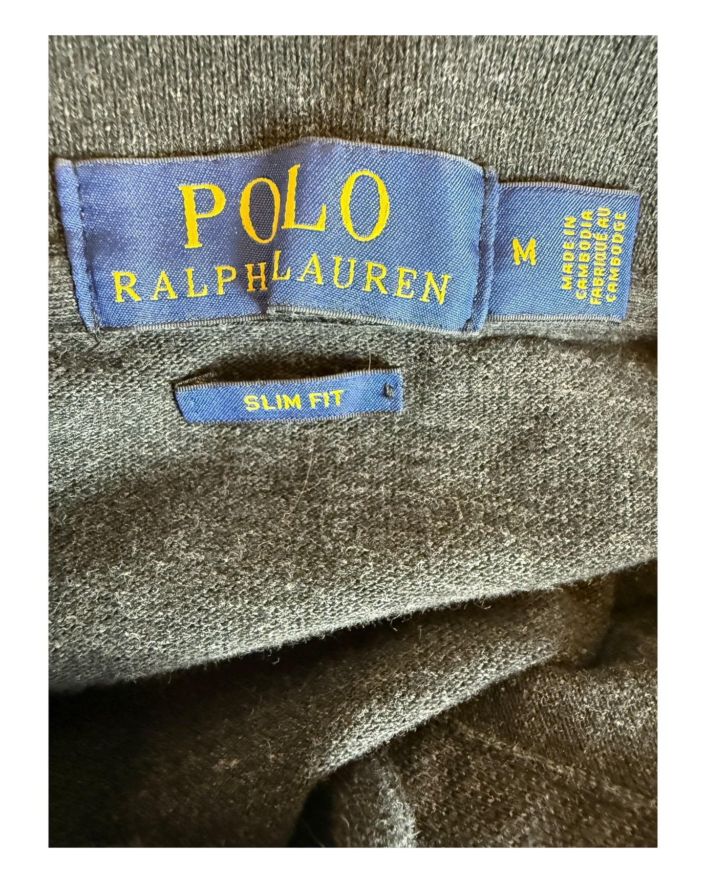 Polo Ralph Lauren Poloshirt schwarz meliert Größe M