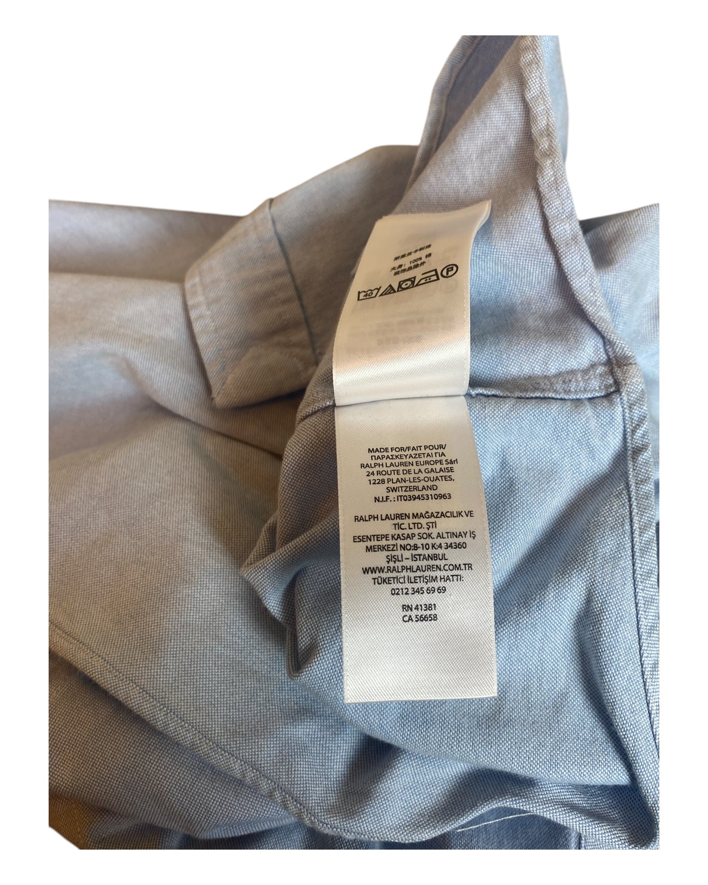 Polo Ralph Lauren Oxfordhemd hellblau Größe M