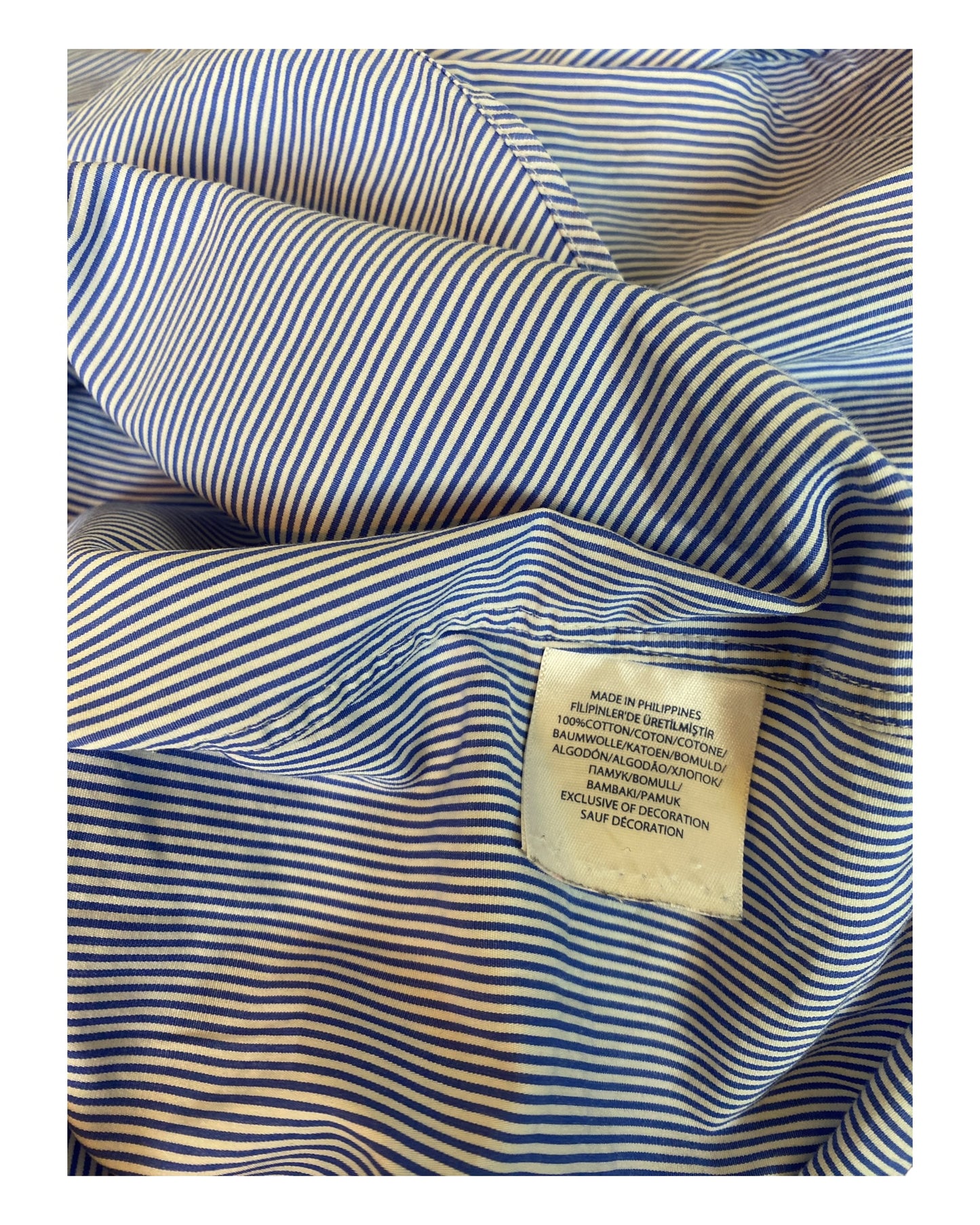 Polo Ralph Lauren shirt blue white striped size M