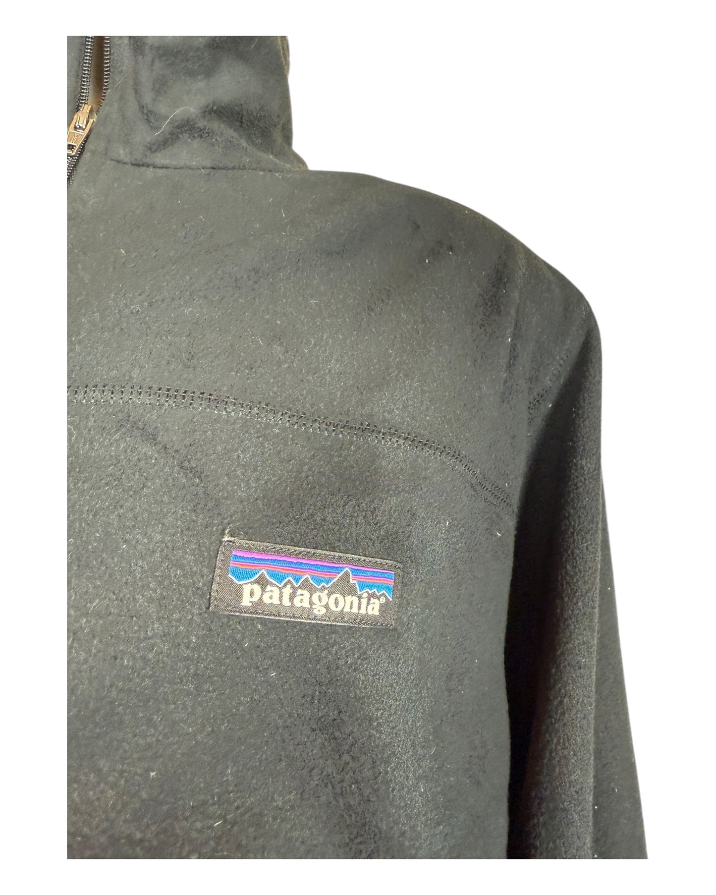 Patagonia Fleece Half Zip Pullover schwarz Größe L