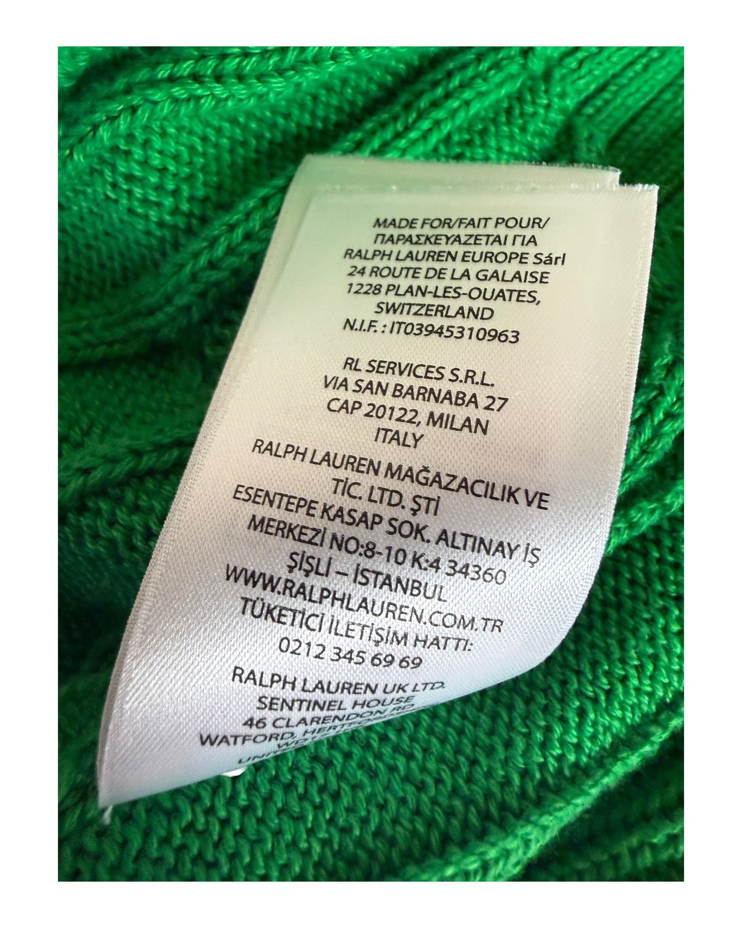 Polo Ralph Lauren Zopfmuster Pullover grün Größe S