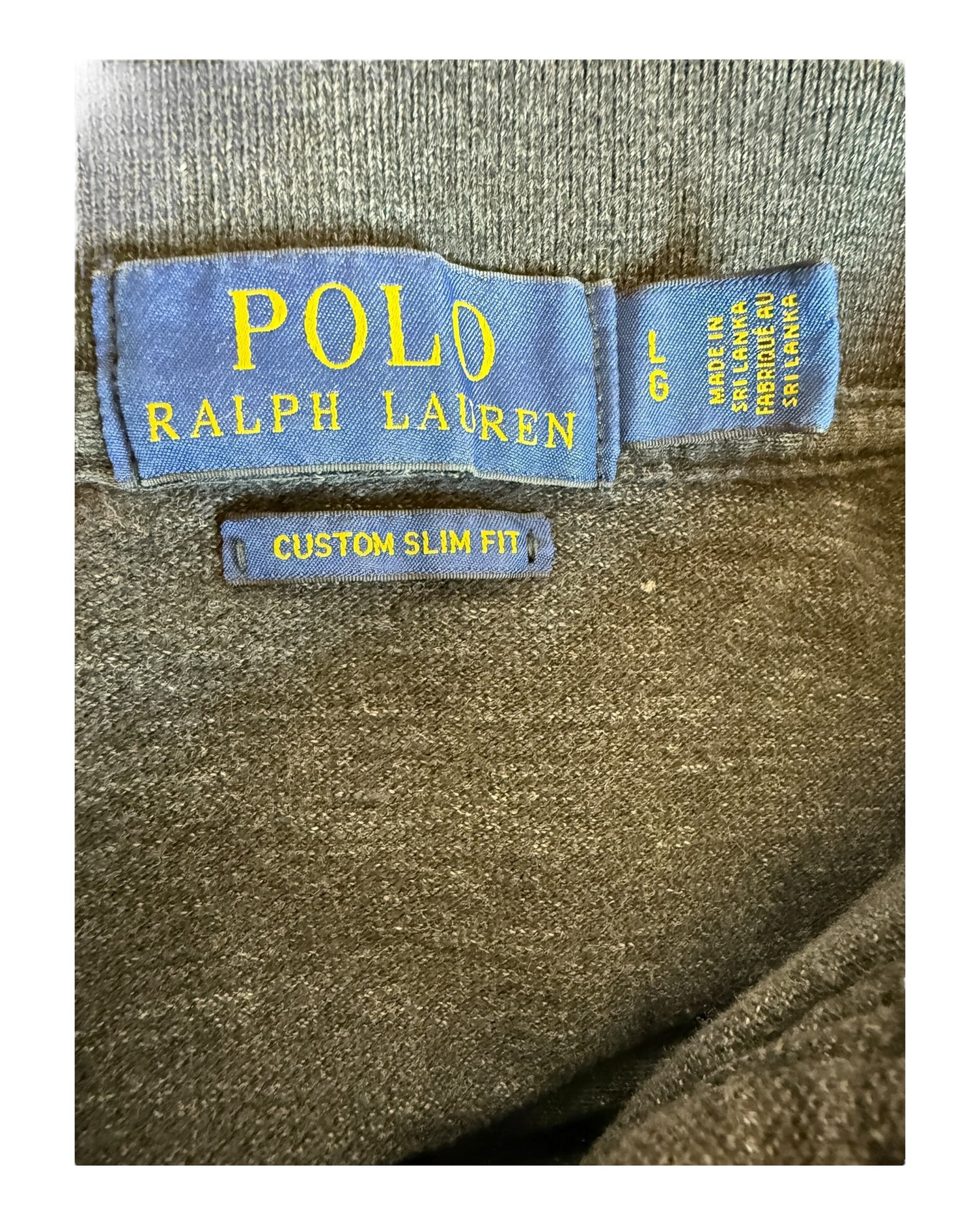 Polo Ralph Lauren Poloshirt schwarz meliert Größe L