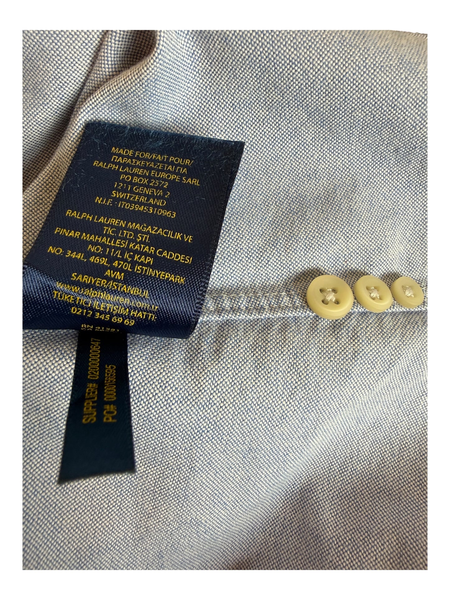 Polo Ralph Lauren Oxford Bluse hellblau Größe S