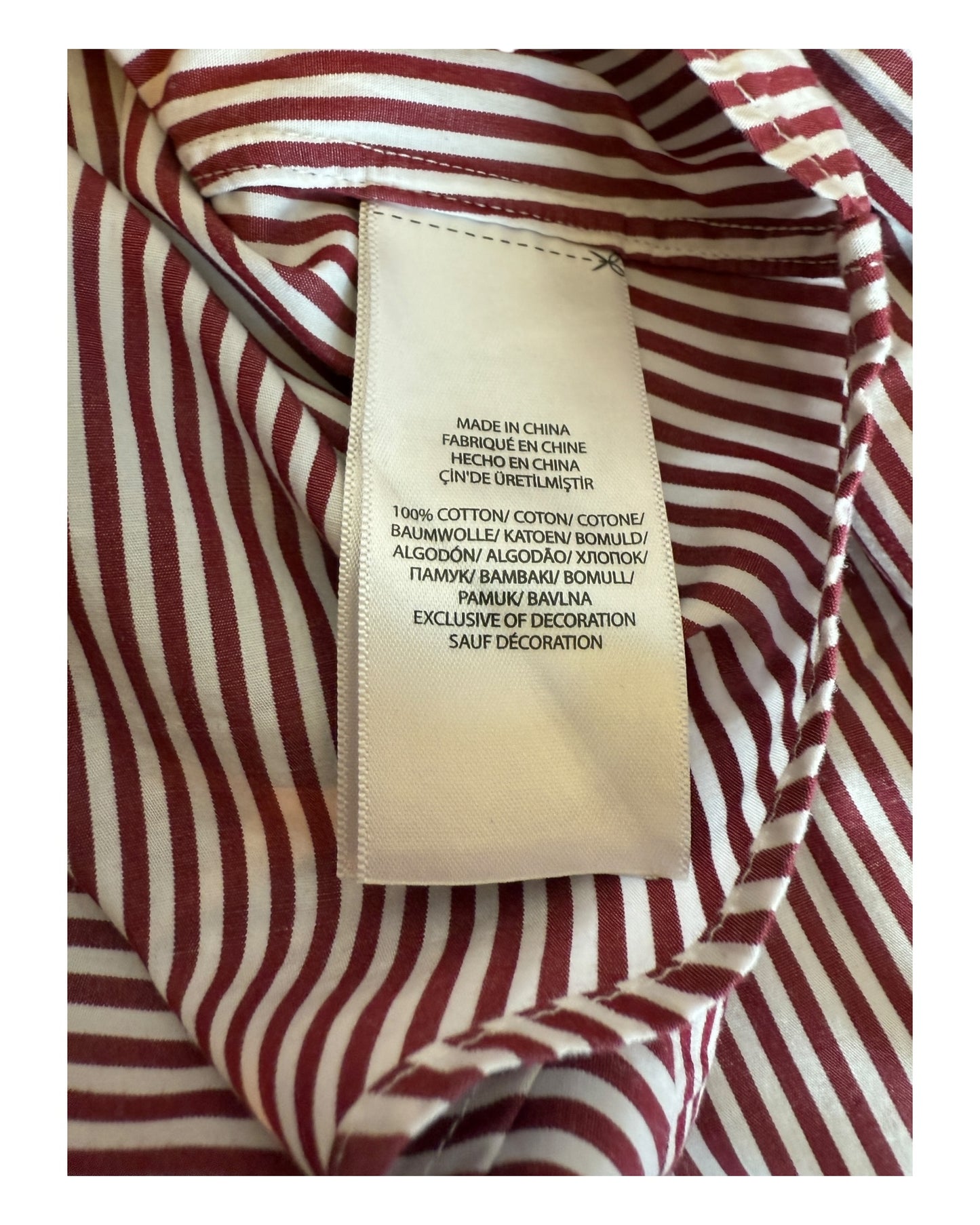 Polo Ralph Lauren Hemd rot weiß gestreift Größe M