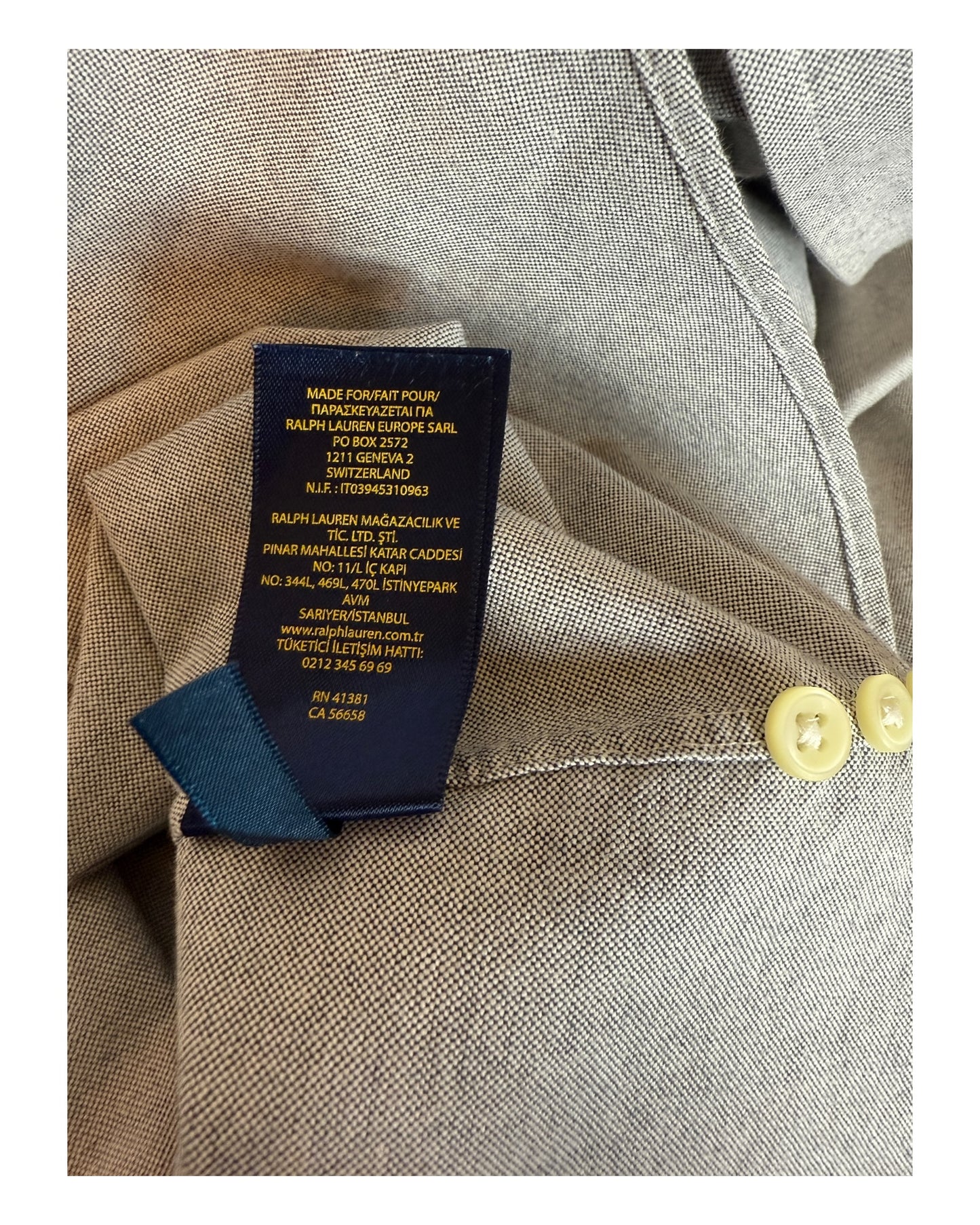 Polo Ralph Lauren Oxfordhemd Bluse grau Größe M