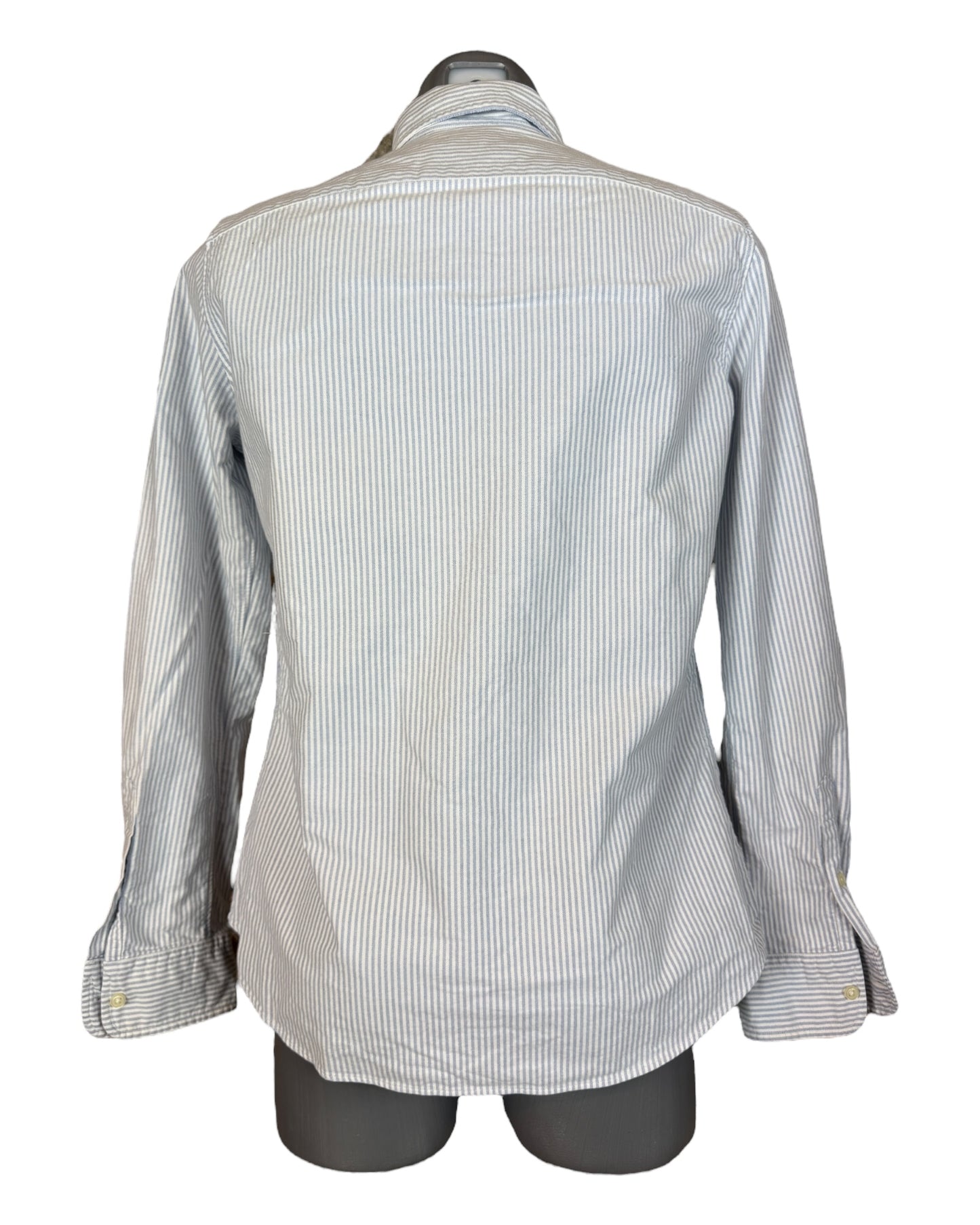 Polo Ralph Lauren Oxford Bluse hellblau weiß gestreift Größe L
