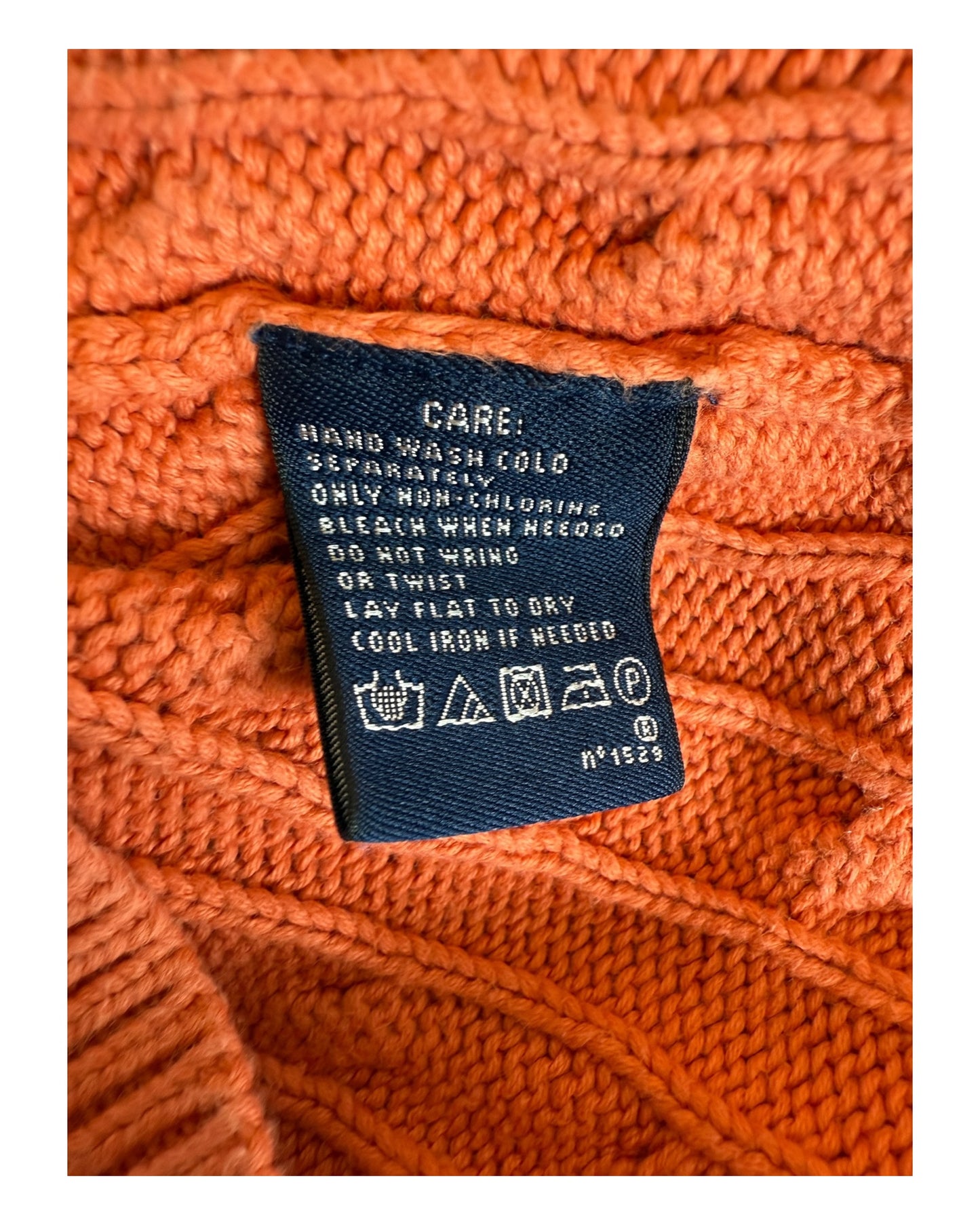 Polo Ralph Lauren Zopfmuster Cardigan orange Größe S