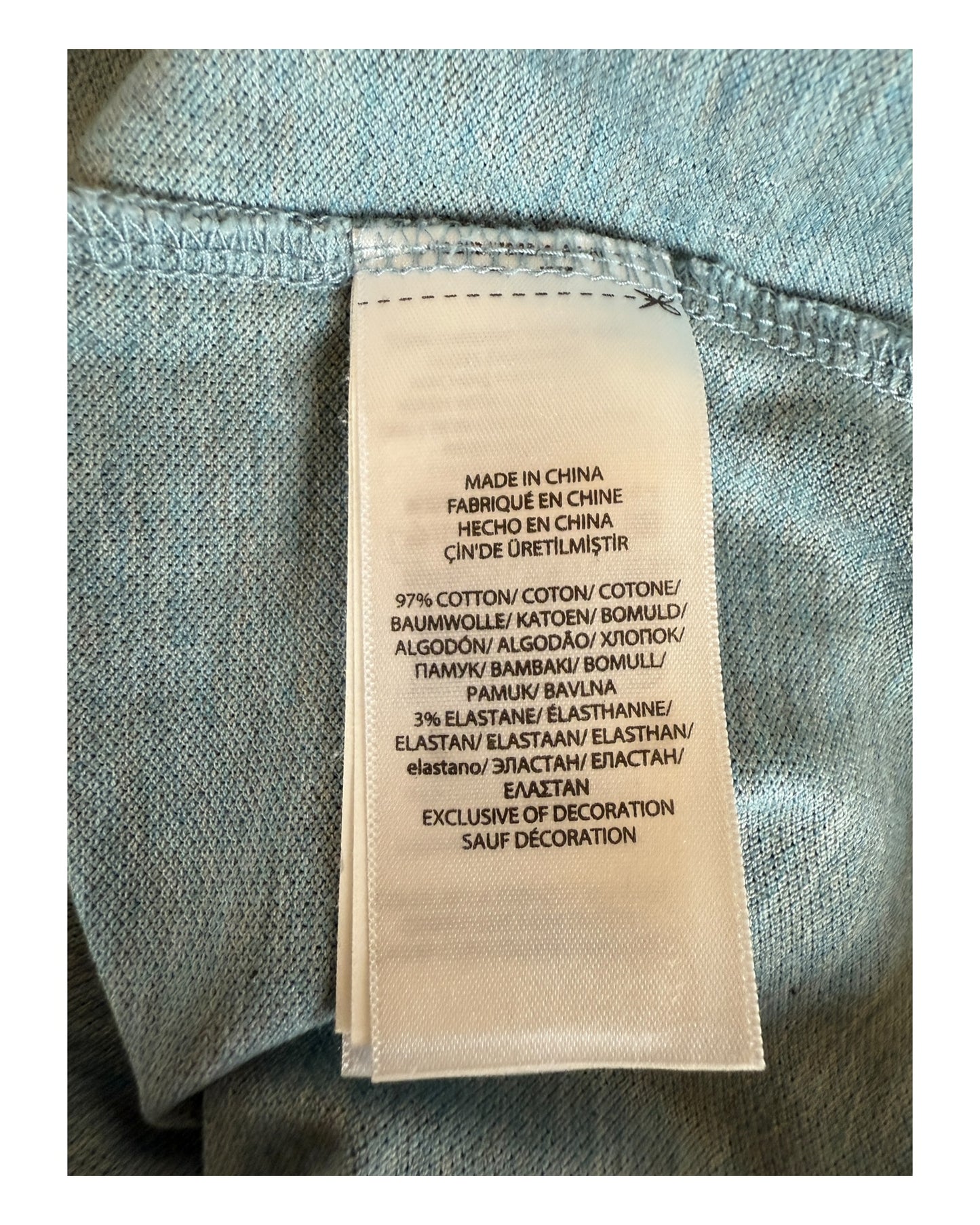 Polo Ralph Lauren Poloshirt hellblau meliert Größe M