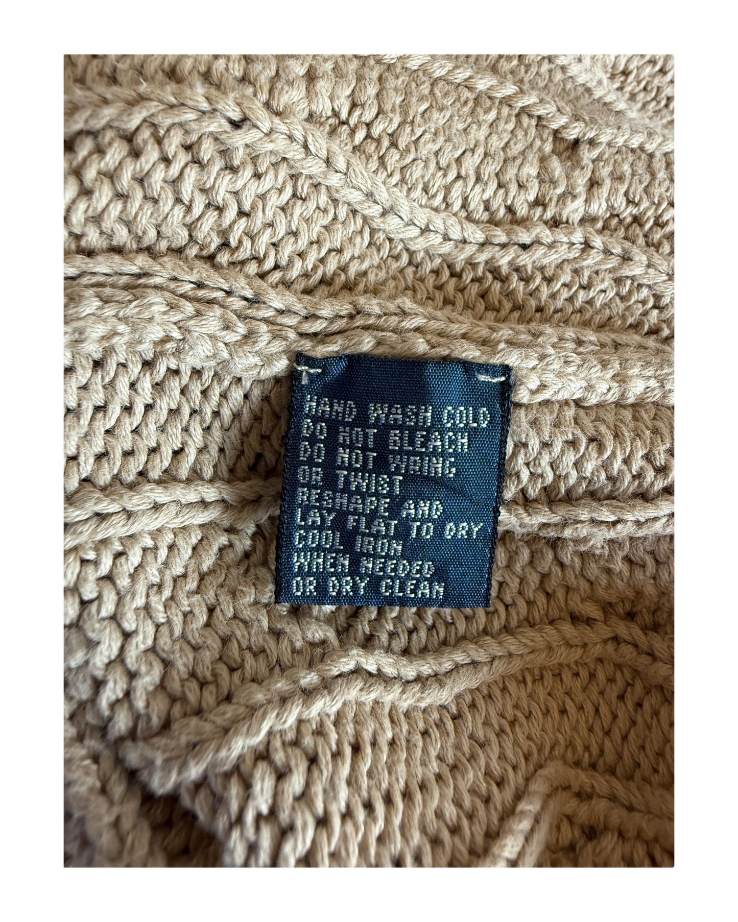 Polo by Ralph Lauren Zopfmuster Pullover beige Größe M