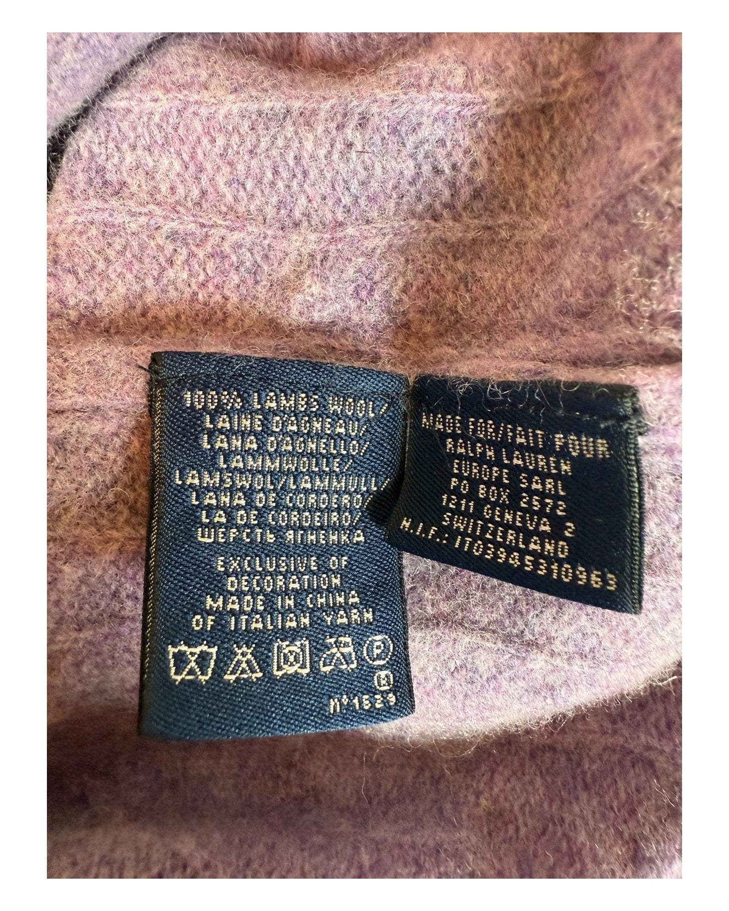 Polo Ralph Lauren Zopfmuster Pullover flieder Größe S