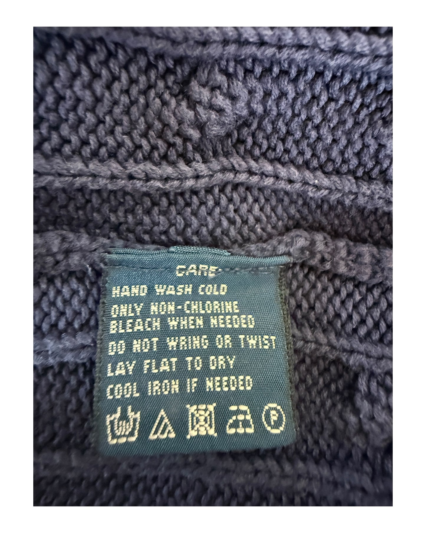 Polo Ralph Lauren Zopfmuster Pullover marineblau Größe L