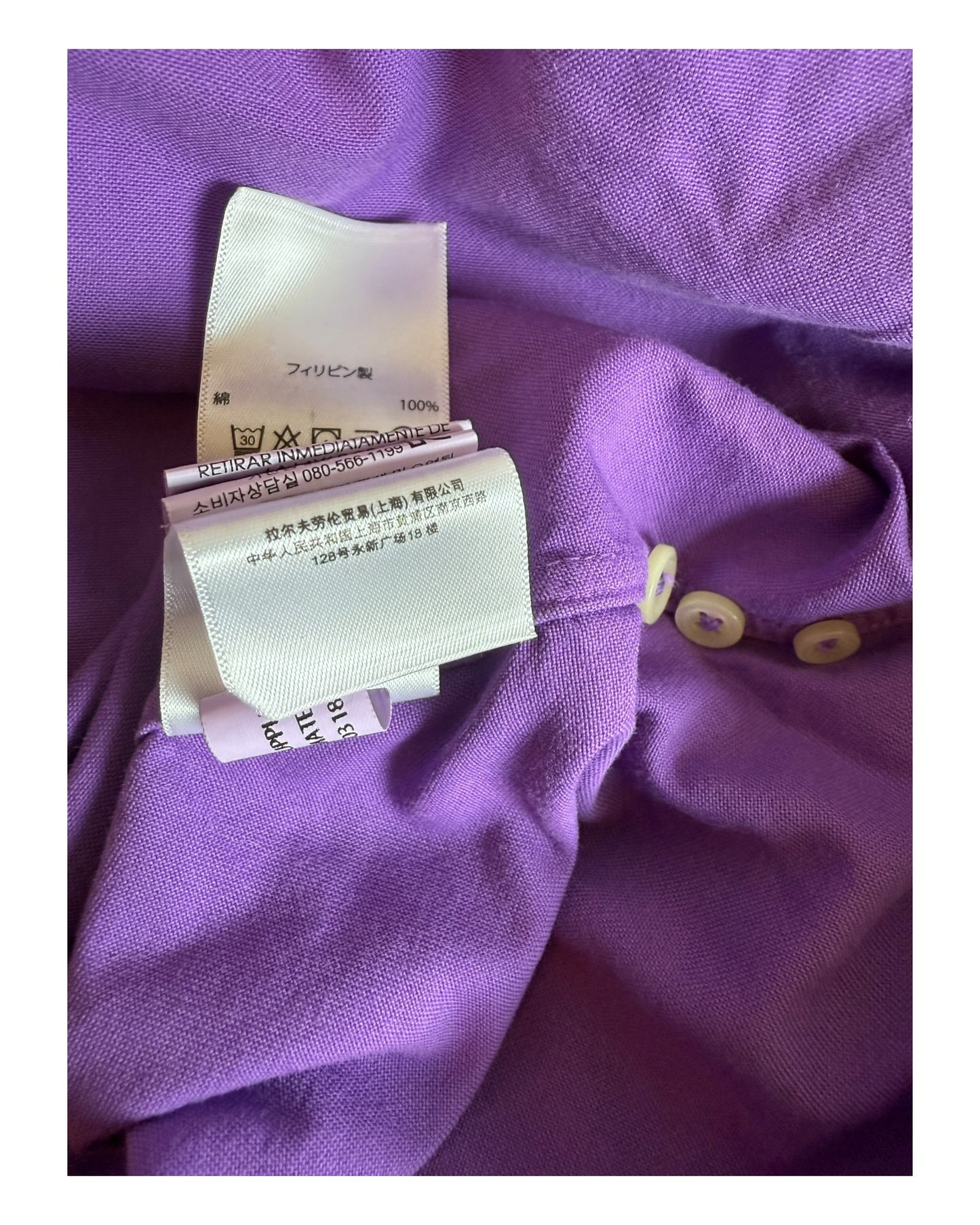 Polo Ralph Lauren Hemd violett Größe M