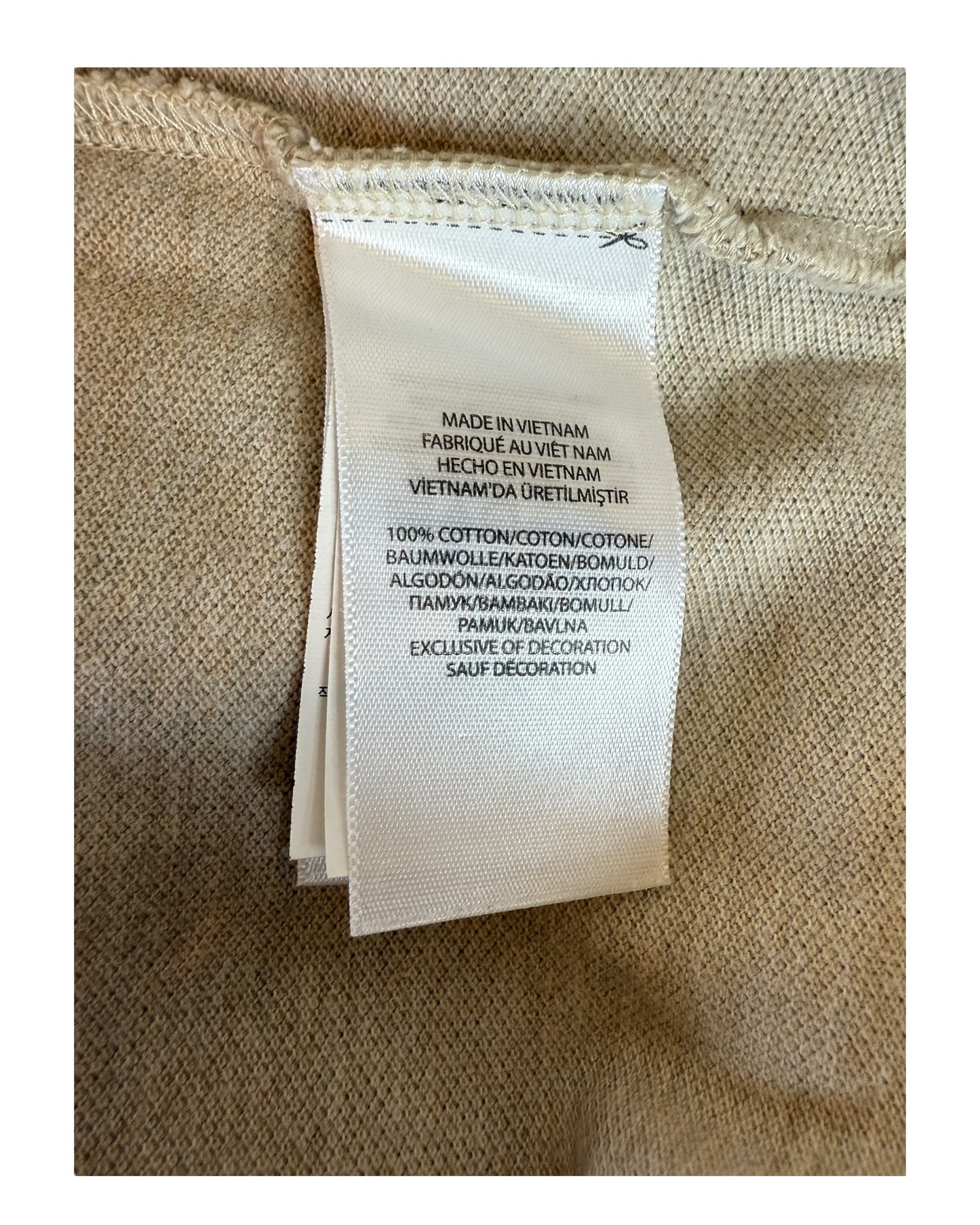 Polo Ralph Lauren langärmliges Poloshirt beige Größe M