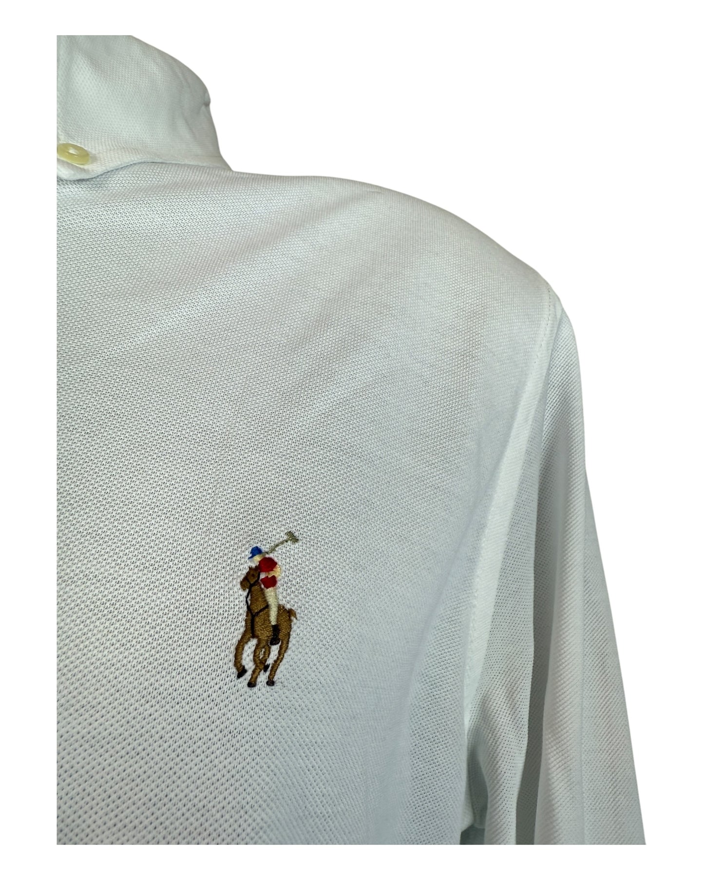 Polo Ralph Lauren Knit Oxfordhemd weiß Größe L