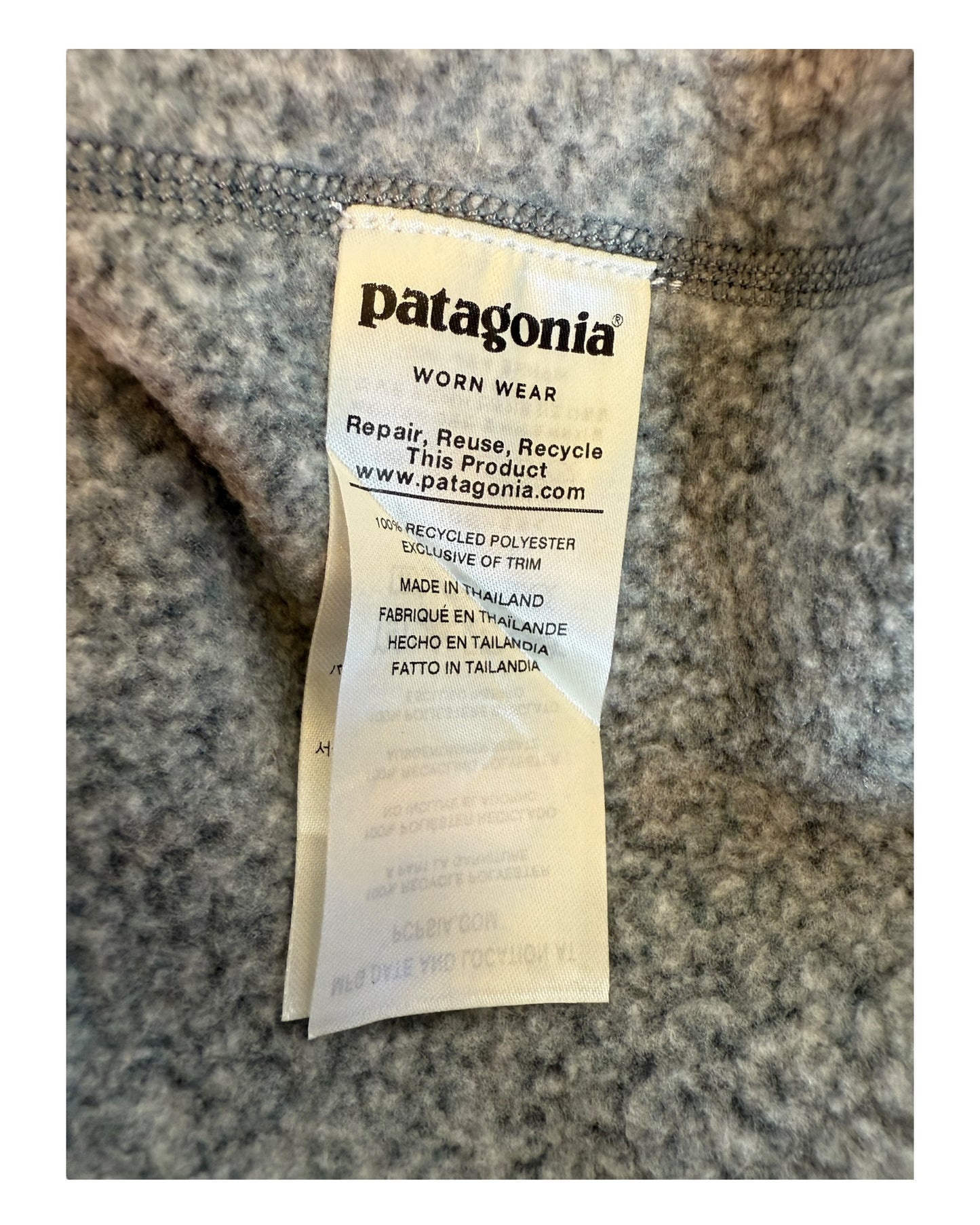 Patagonia Fleece Half Zip Pullover grau Größe L