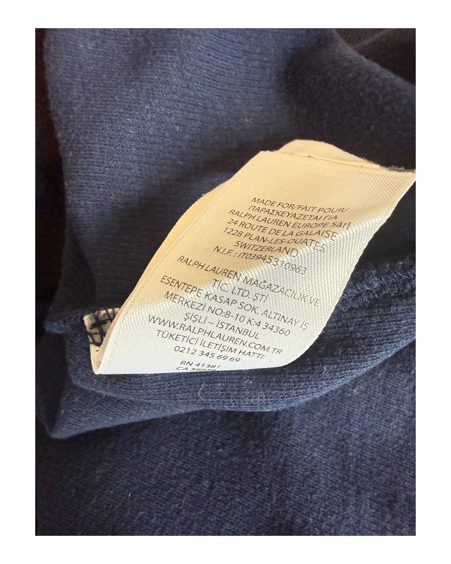 Polo Ralph Lauren Half Zip Pullover marineblau Größe M