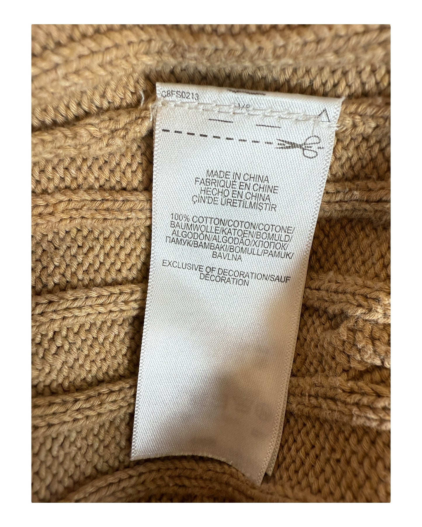 Polo Ralph Lauren Zopfmuster Cardigan beige Größe M